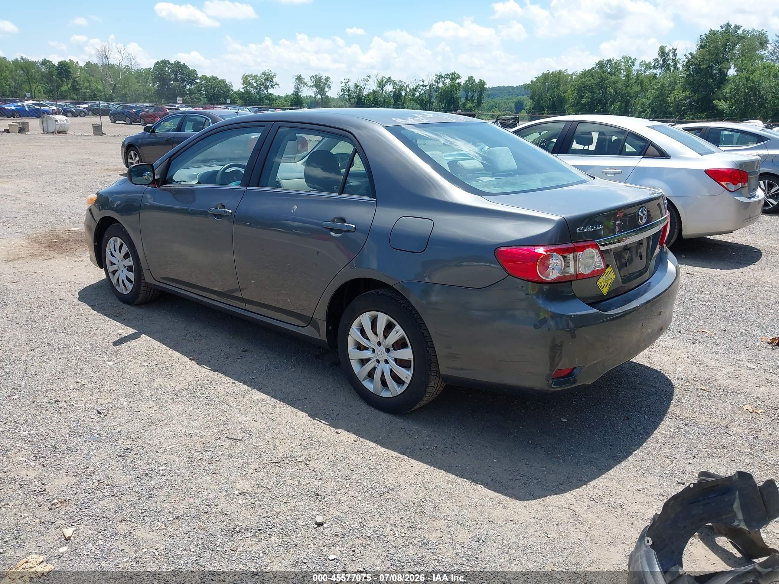 2013 Toyota Corolla Le Gray vin: 2T1BU4EE9DC936168