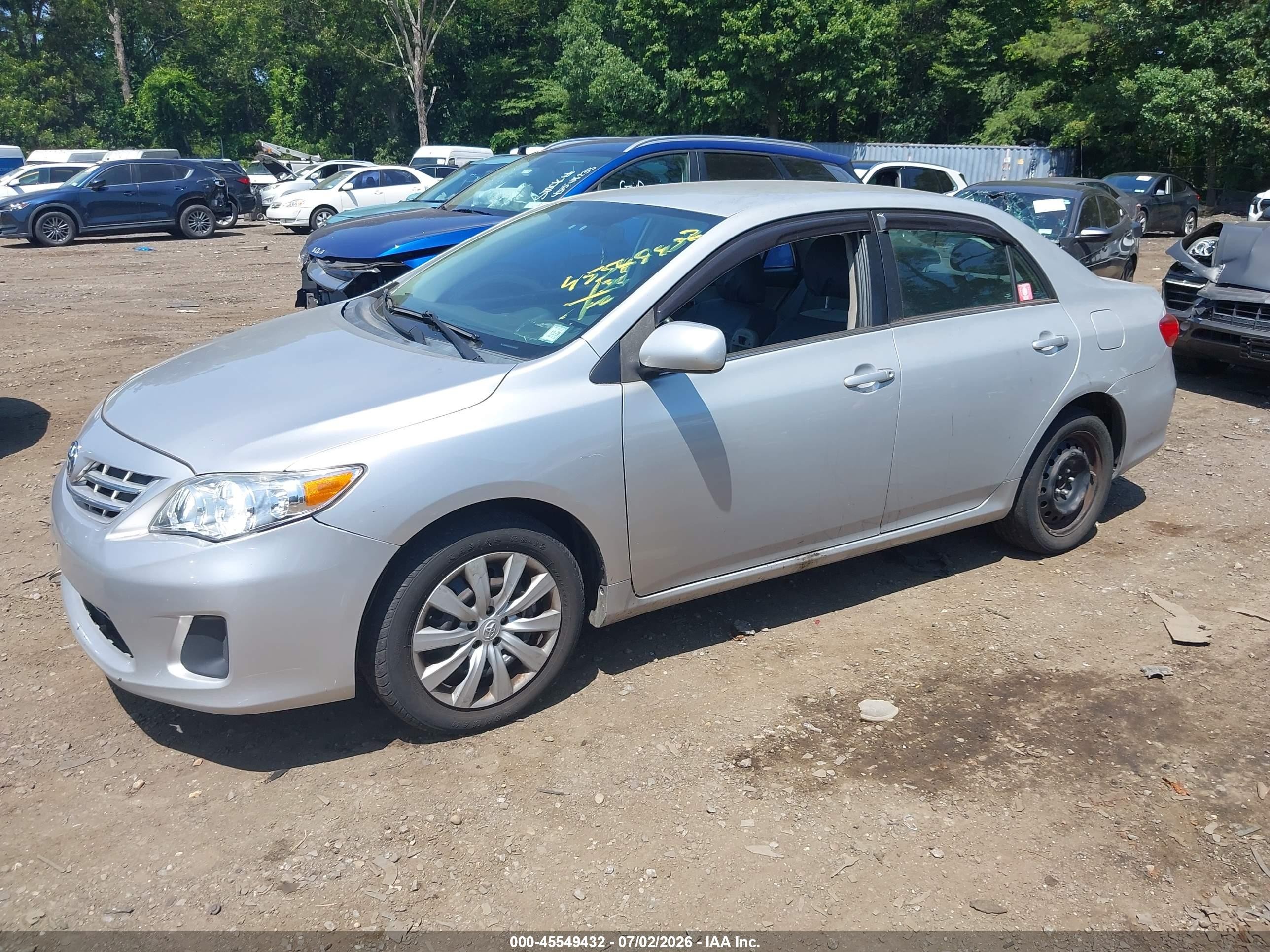 2013 Toyota Corolla Le Silver vin: 2T1BU4EE9DC969266