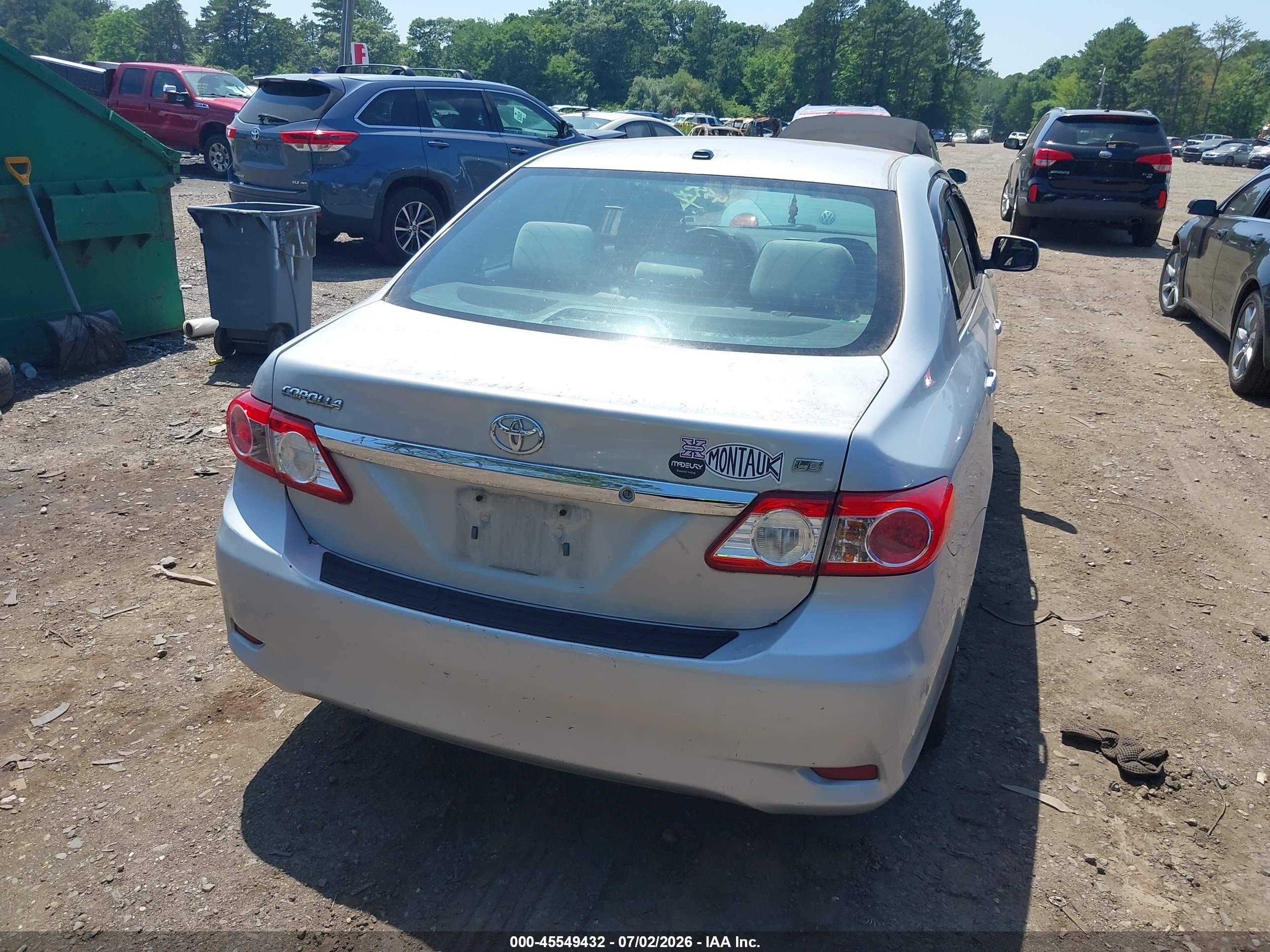 2013 Toyota Corolla Le Silver vin: 2T1BU4EE9DC969266