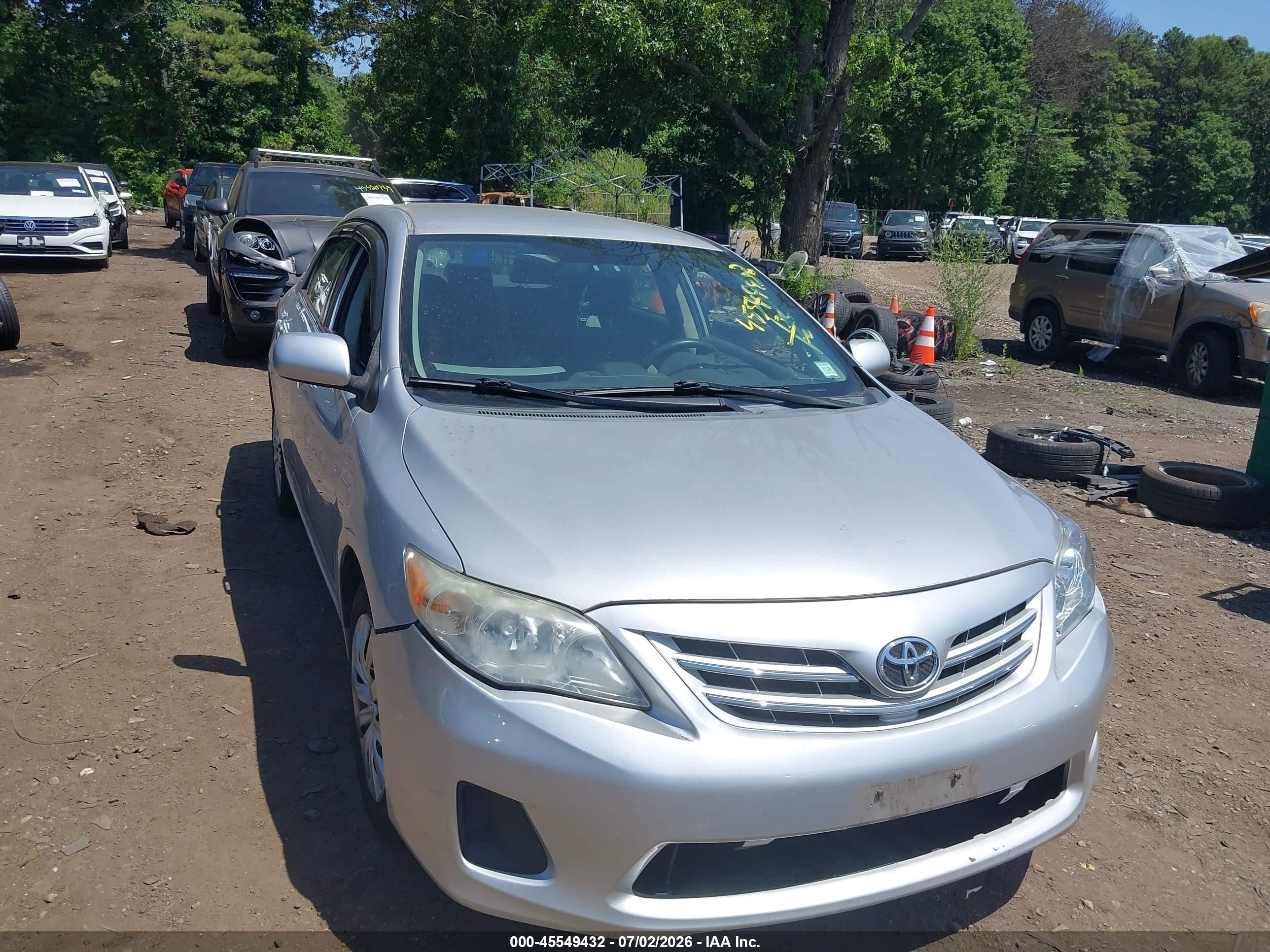 2013 Toyota Corolla Le Silver vin: 2T1BU4EE9DC969266