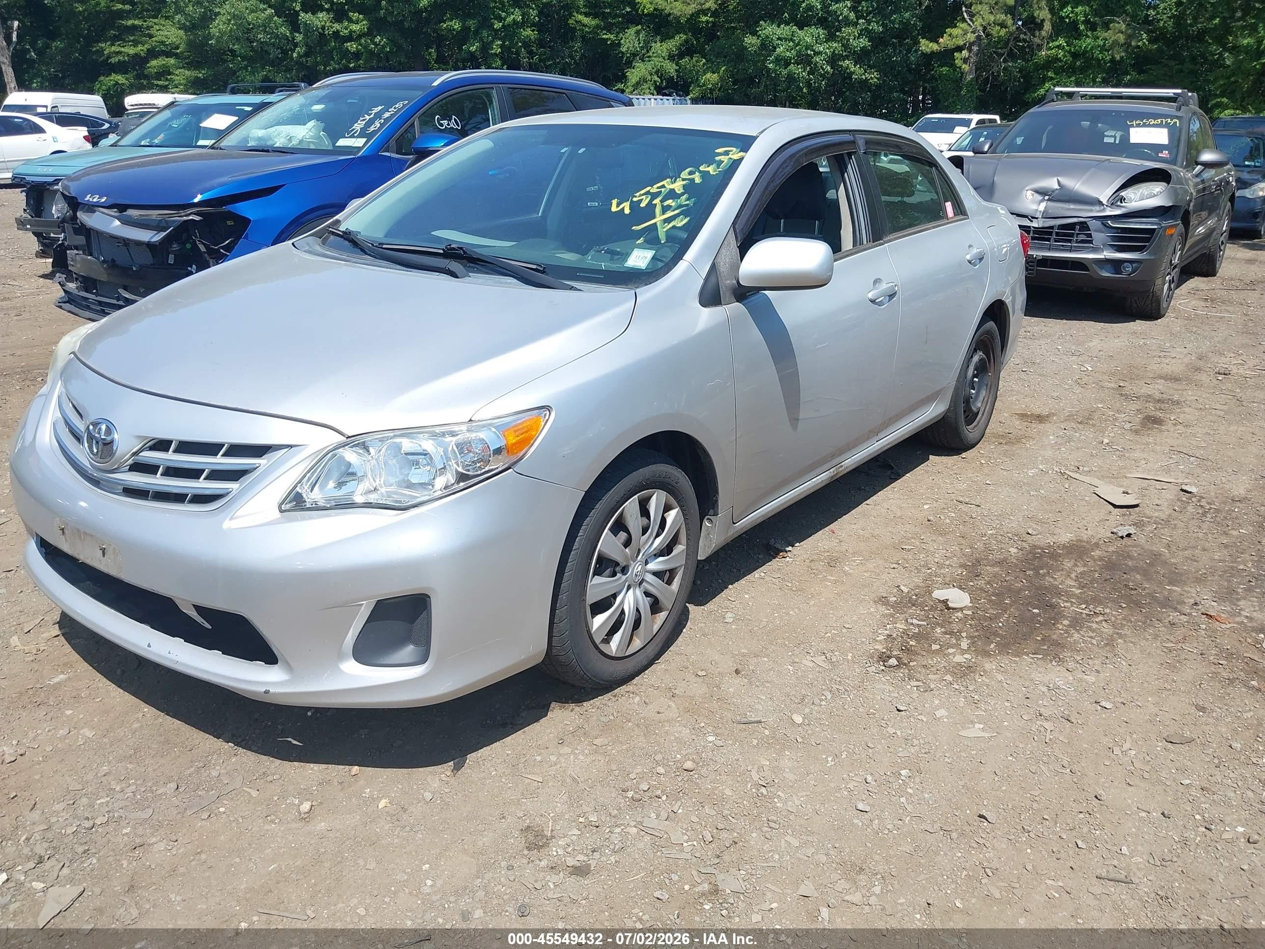 2013 Toyota Corolla Le Silver vin: 2T1BU4EE9DC969266