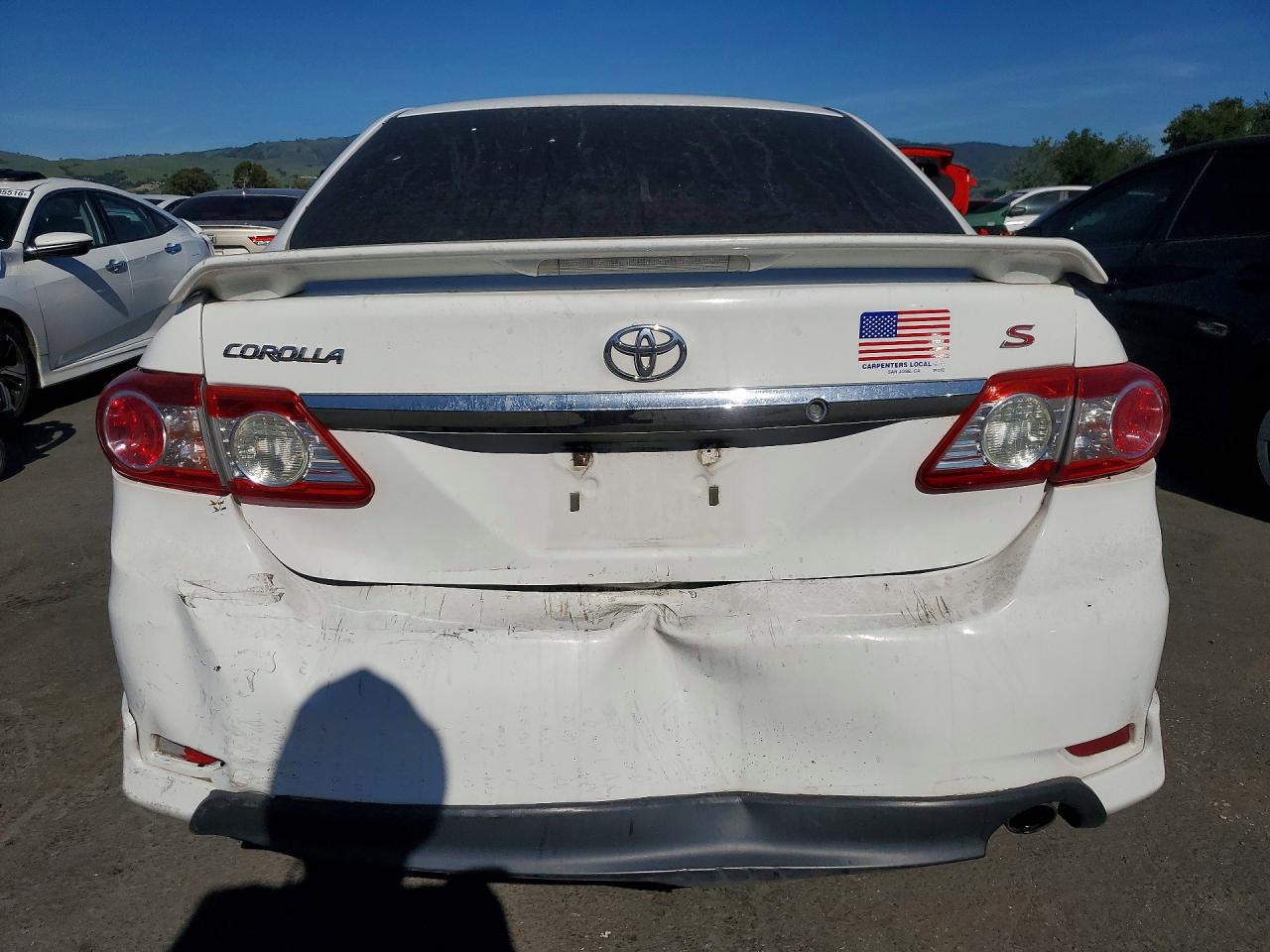 2013 Toyota Corolla S White vin: 2T1BU4EE9DC998637