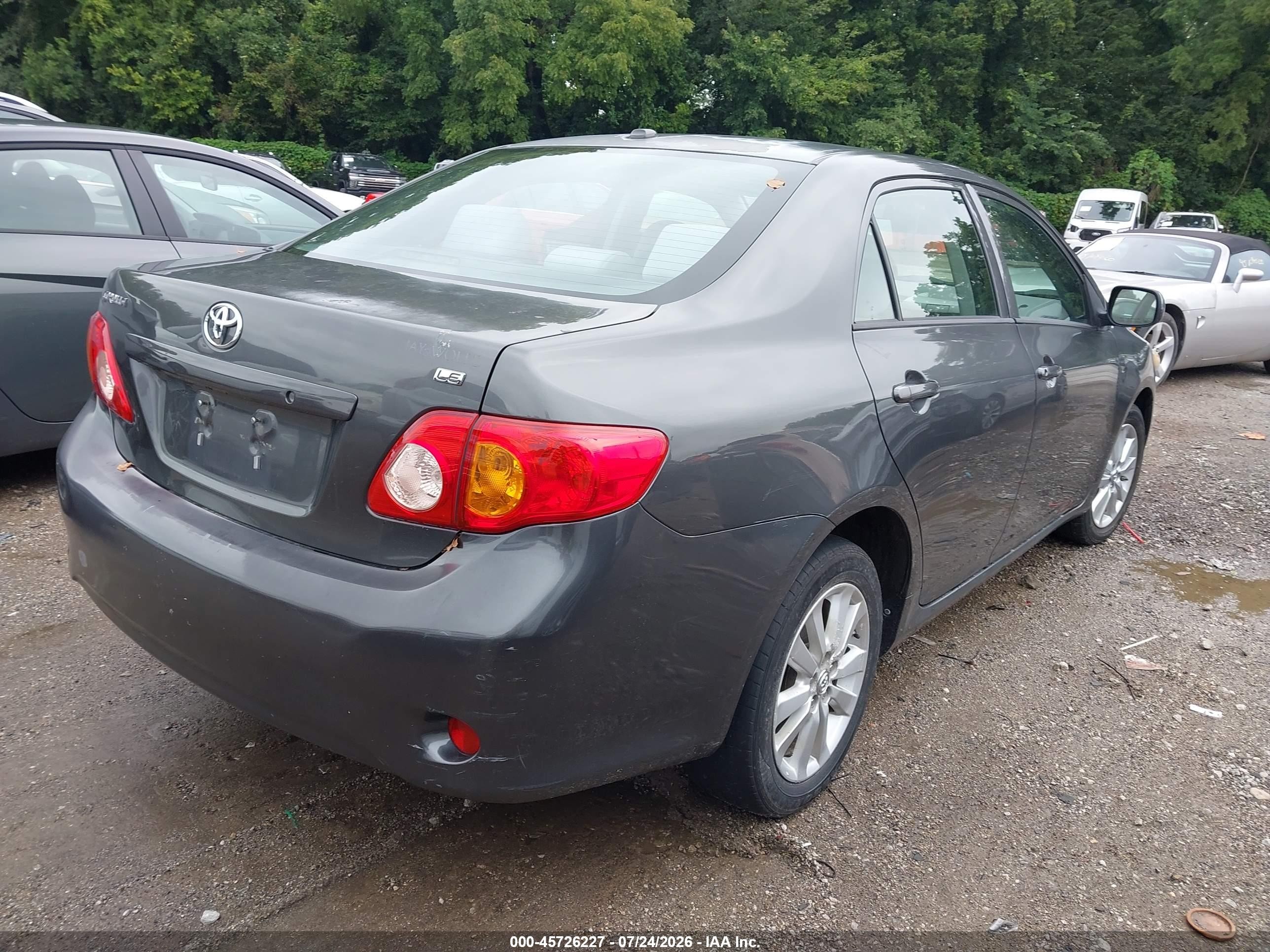 2010 Toyota Corolla Le Gray vin: 2T1BU4EEXAC223002