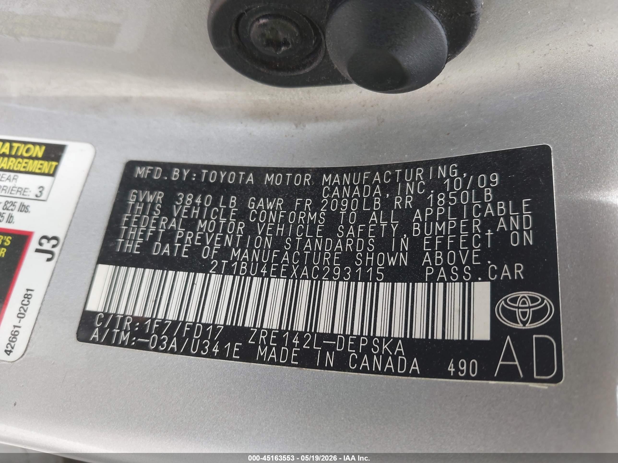 2010 Toyota Corolla S Silver vin: 2T1BU4EEXAC293115