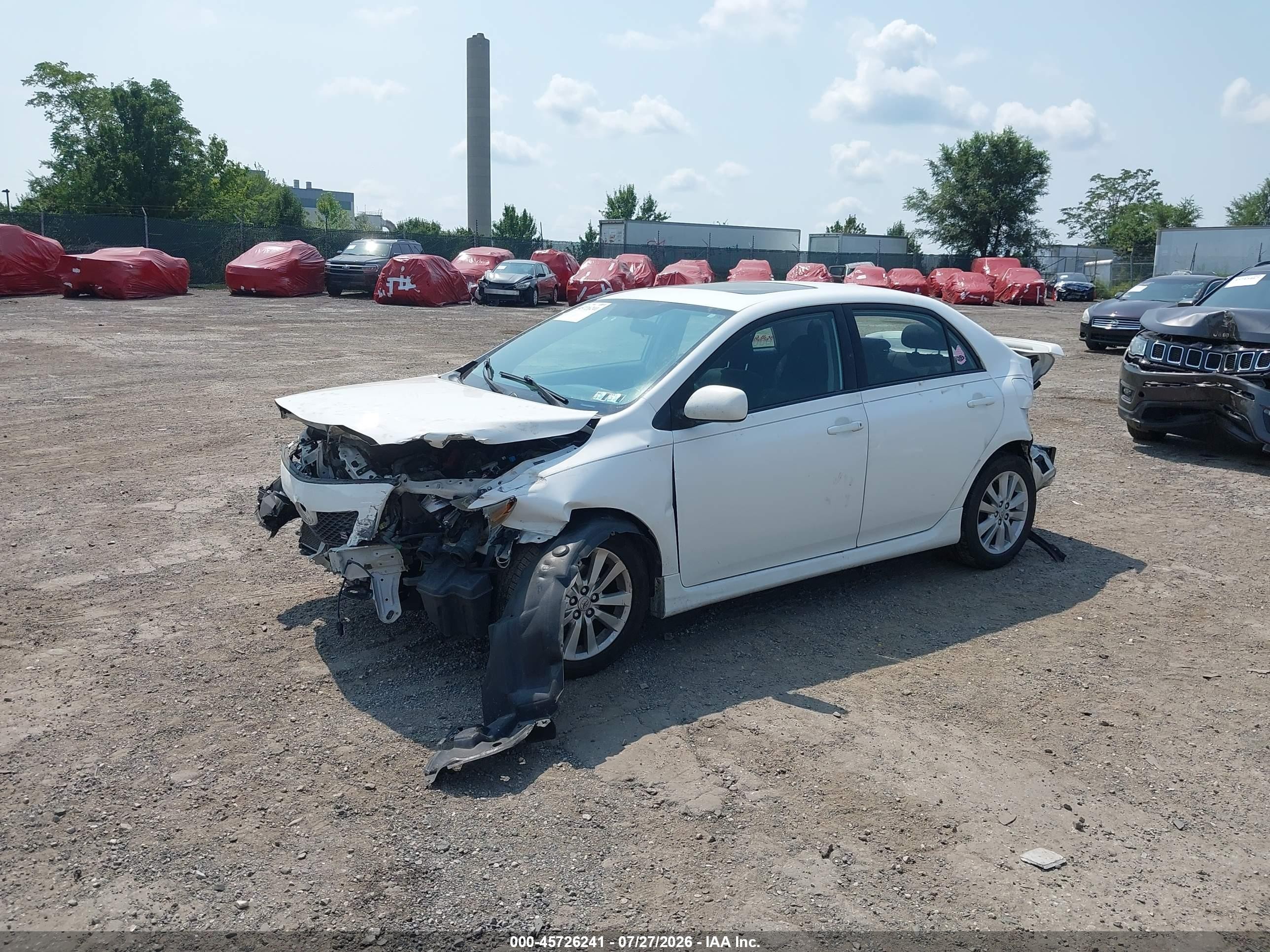 2010 Toyota Corolla S Белый vin: 2T1BU4EEXAC297696