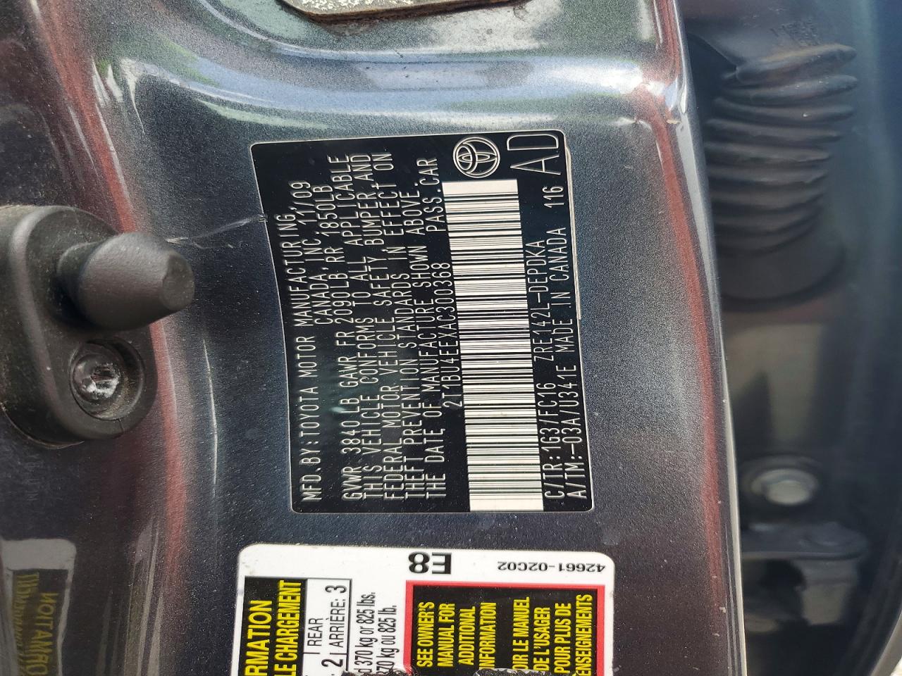 2010 Toyota Corolla Le Gray vin: 2T1BU4EEXAC300368