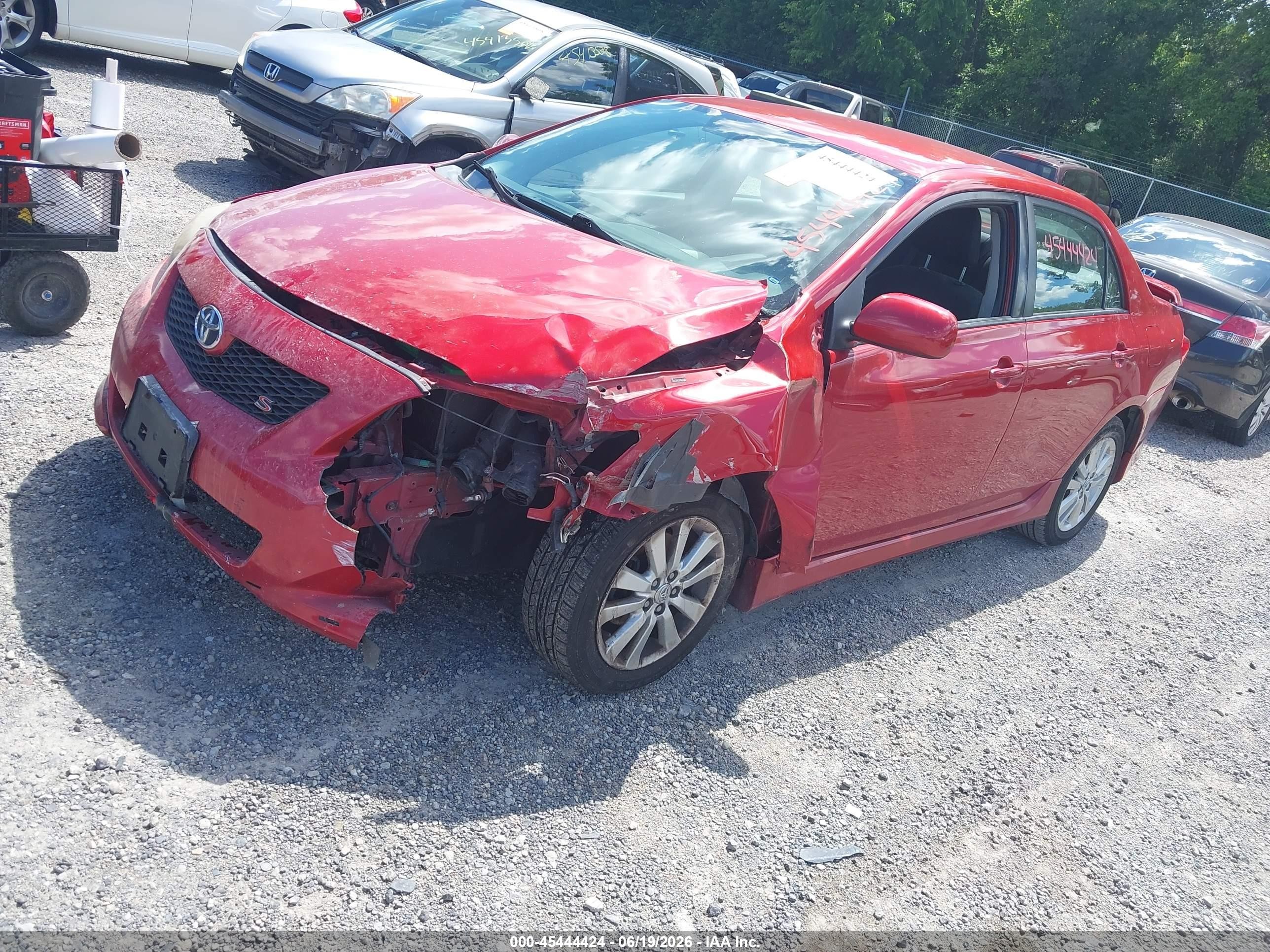 2010 Toyota Corolla S Red vin: 2T1BU4EEXAC331457