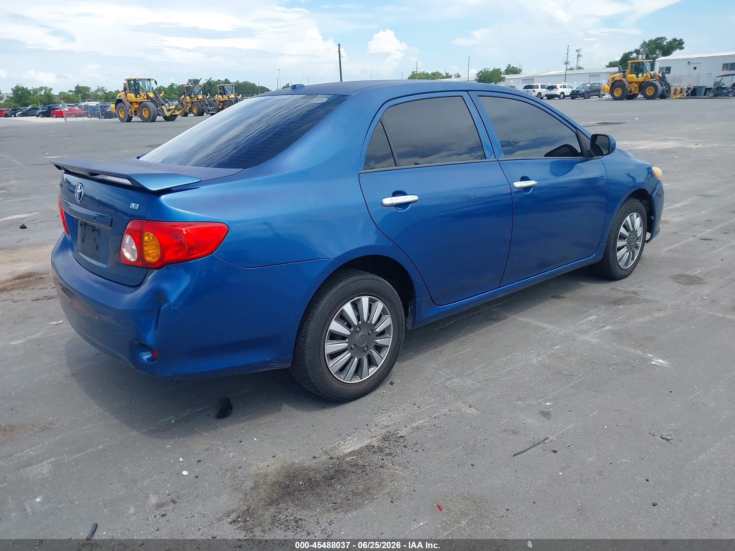 2010 Toyota Corolla Le Blue vin: 2T1BU4EEXAC392890
