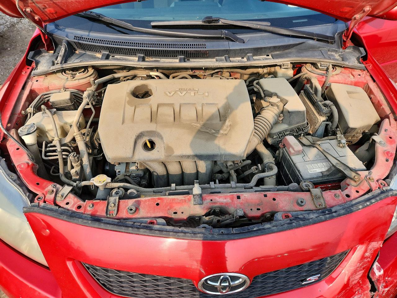 2010 Toyota Corolla Base Red vin: 2T1BU4EEXAC399094