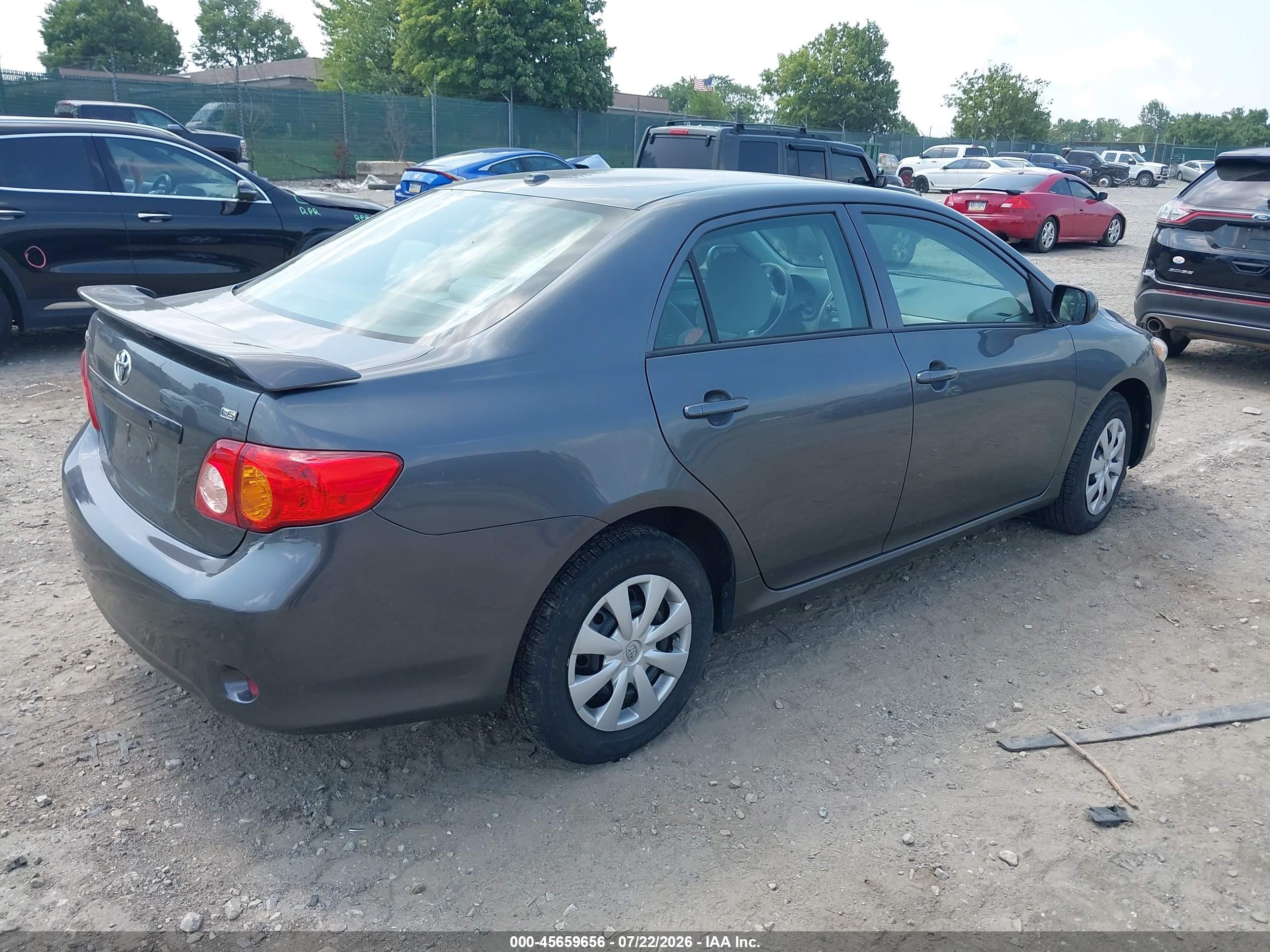 2010 Toyota Corolla Le Gray vin: 2T1BU4EEXAC410059