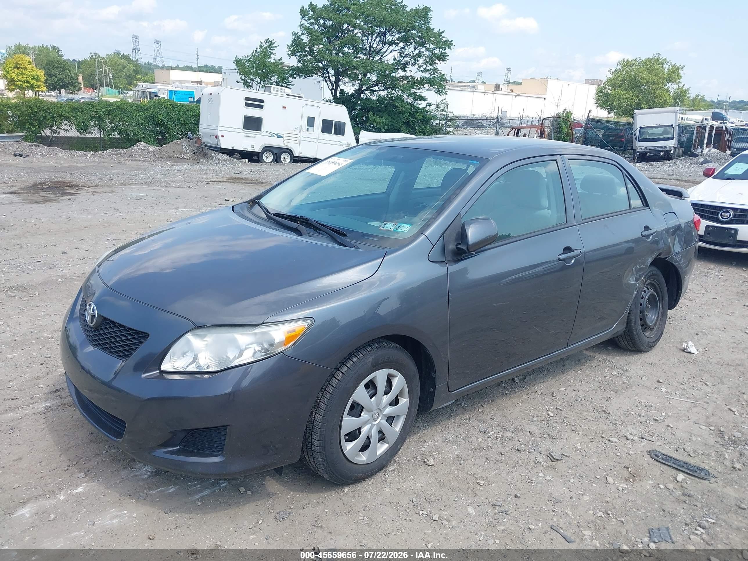 2010 Toyota Corolla Le Gray vin: 2T1BU4EEXAC410059