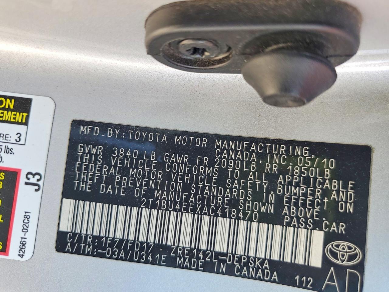 2010 Toyota Corolla S Серебряный vin: 2T1BU4EEXAC418470