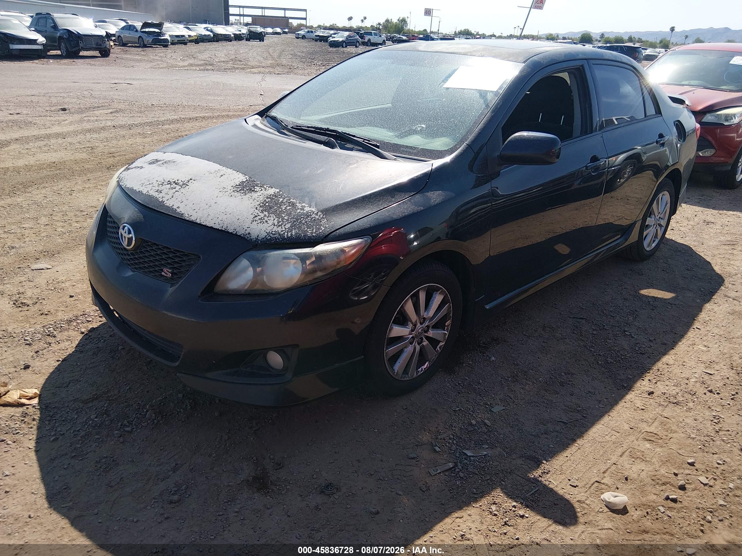 2010 Toyota Corolla S Black vin: 2T1BU4EEXAC532758