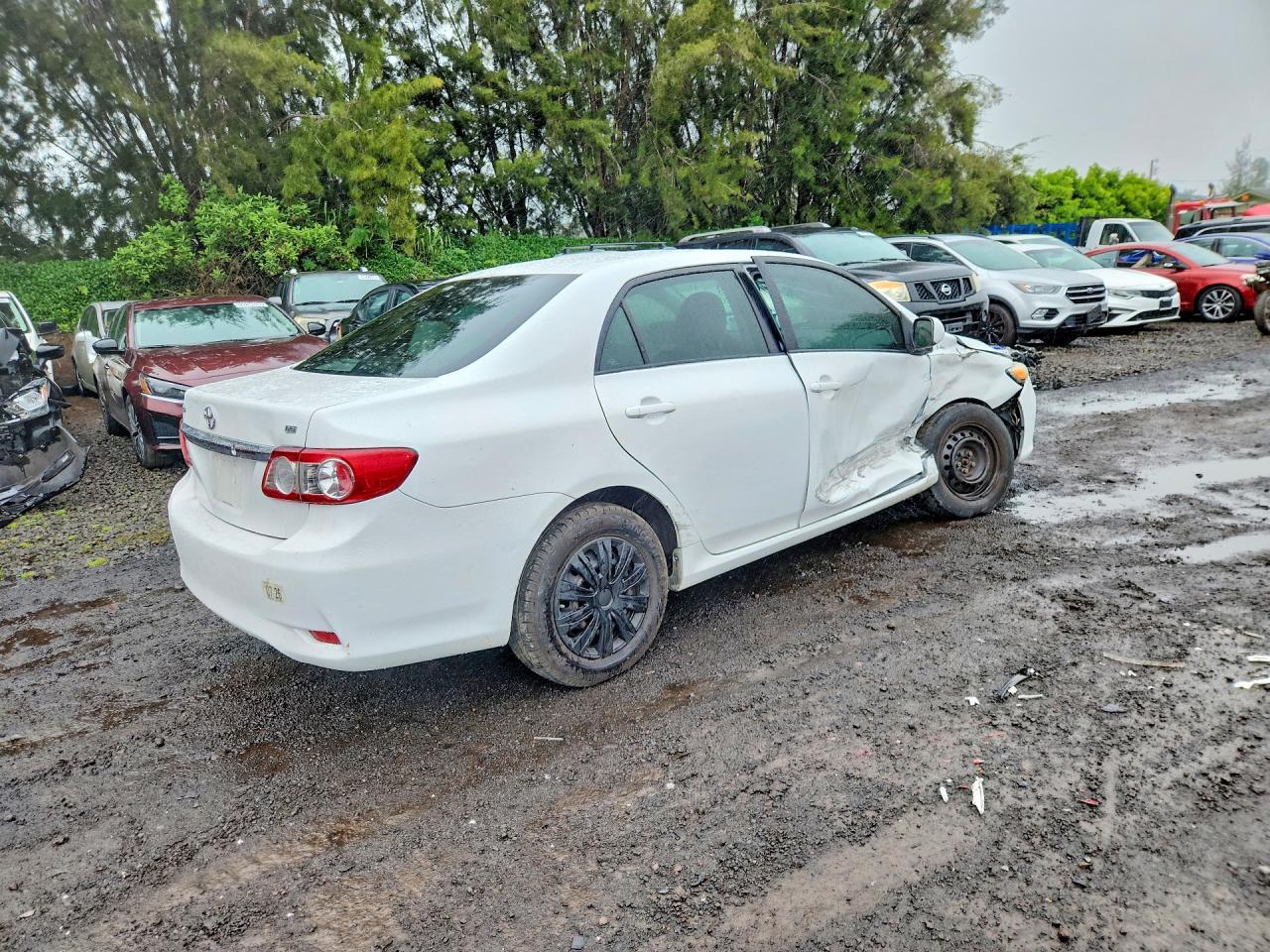 2011 Toyota Corolla Base White vin: 2T1BU4EEXBC537783