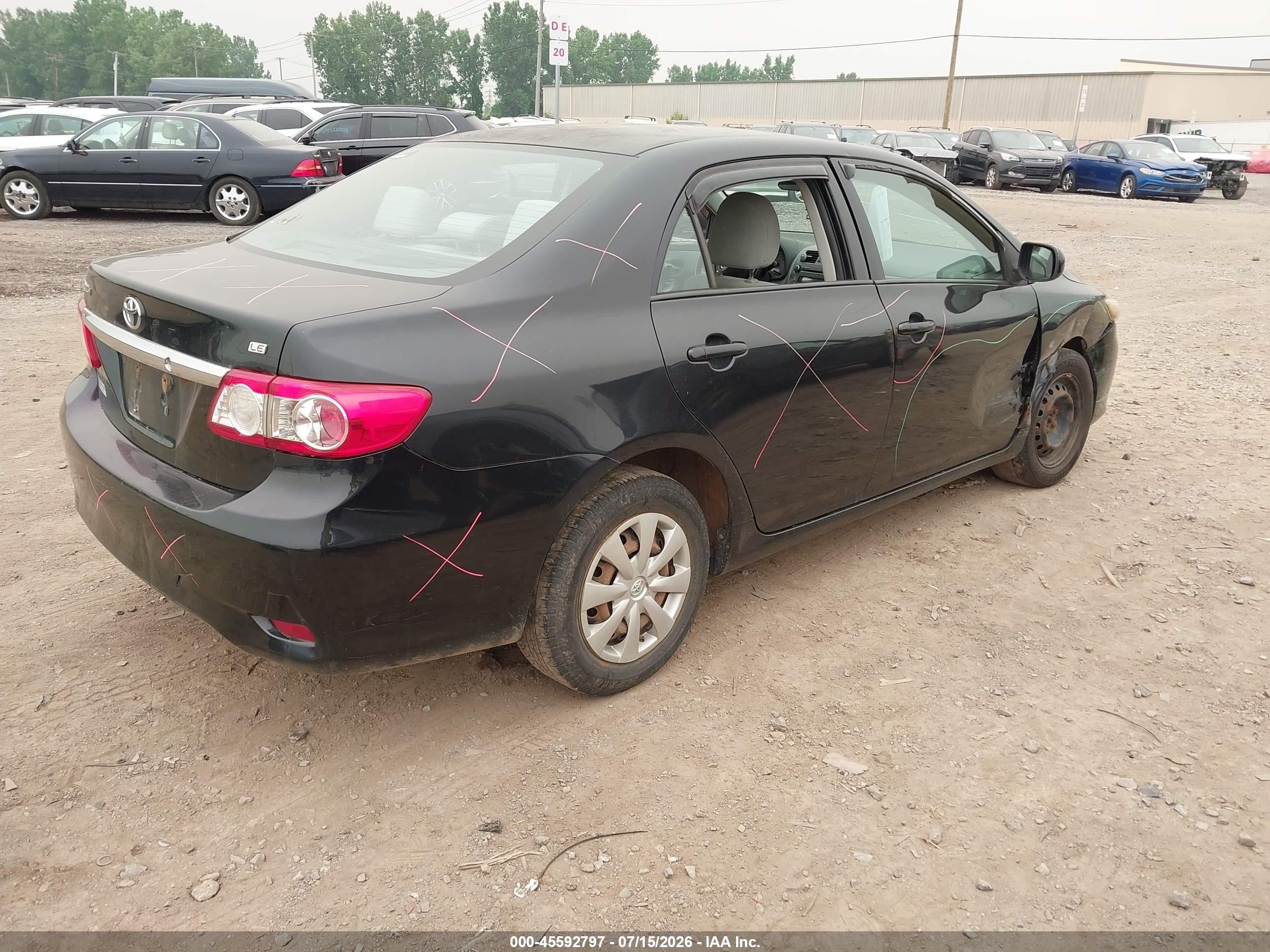 2011 Toyota Corolla Le Черный vin: 2T1BU4EEXBC561212