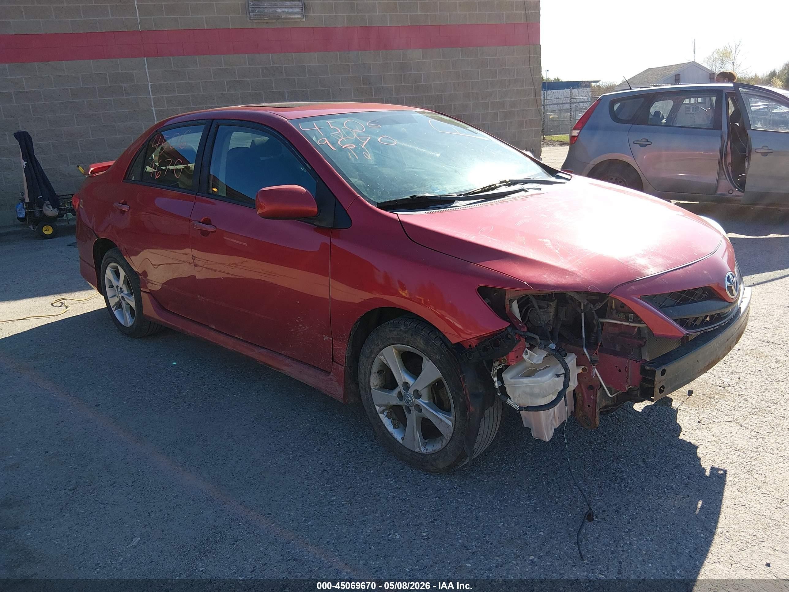 2011 Toyota Corolla S Red vin: 2T1BU4EEXBC576633