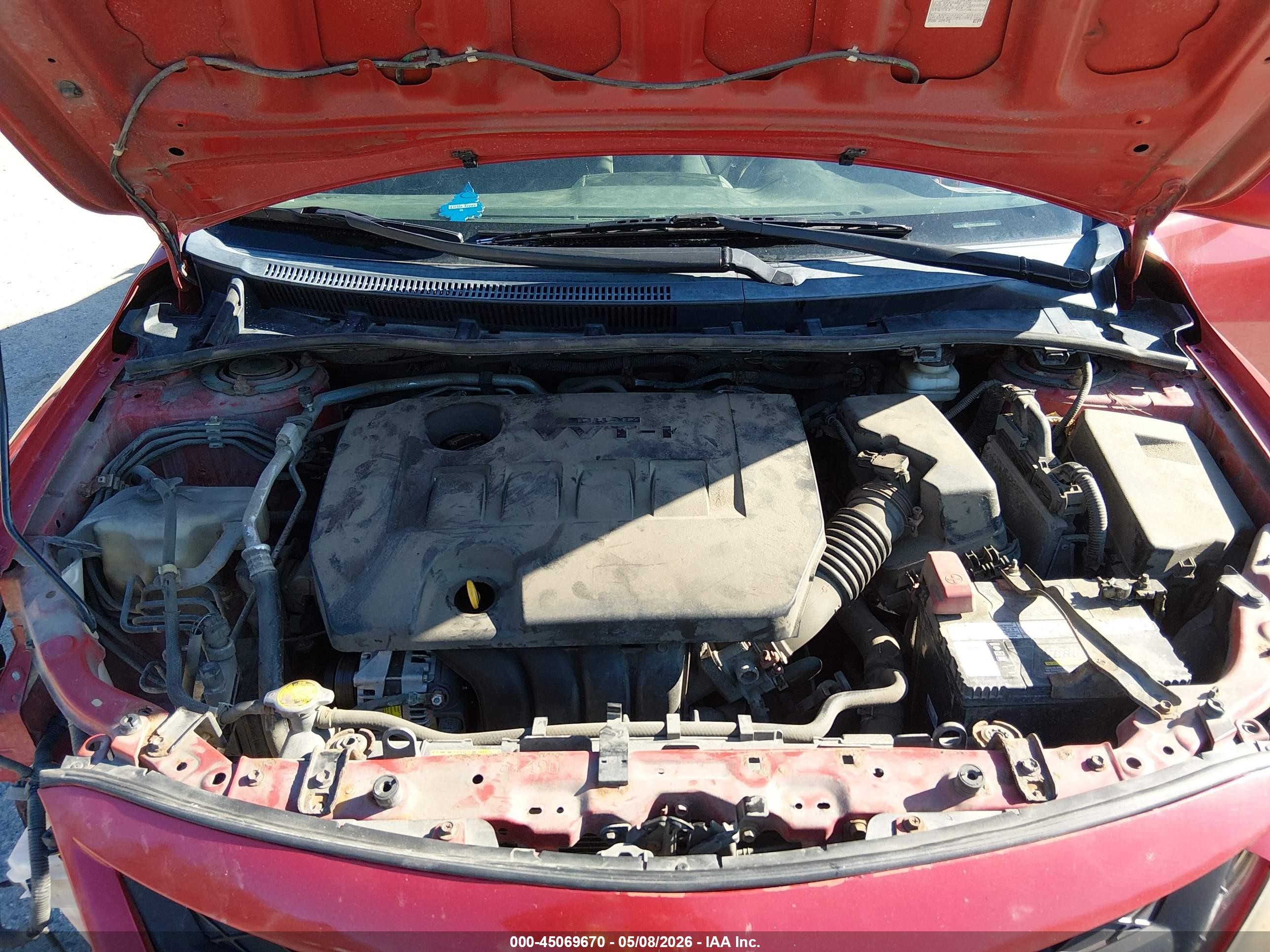 2011 Toyota Corolla S Red vin: 2T1BU4EEXBC576633
