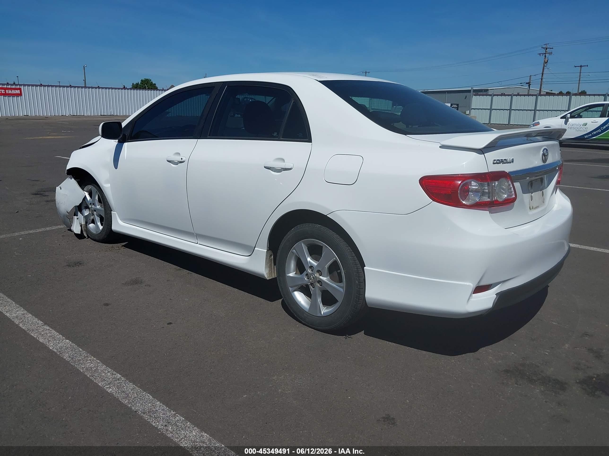 2011 Toyota Corolla S White vin: 2T1BU4EEXBC587759