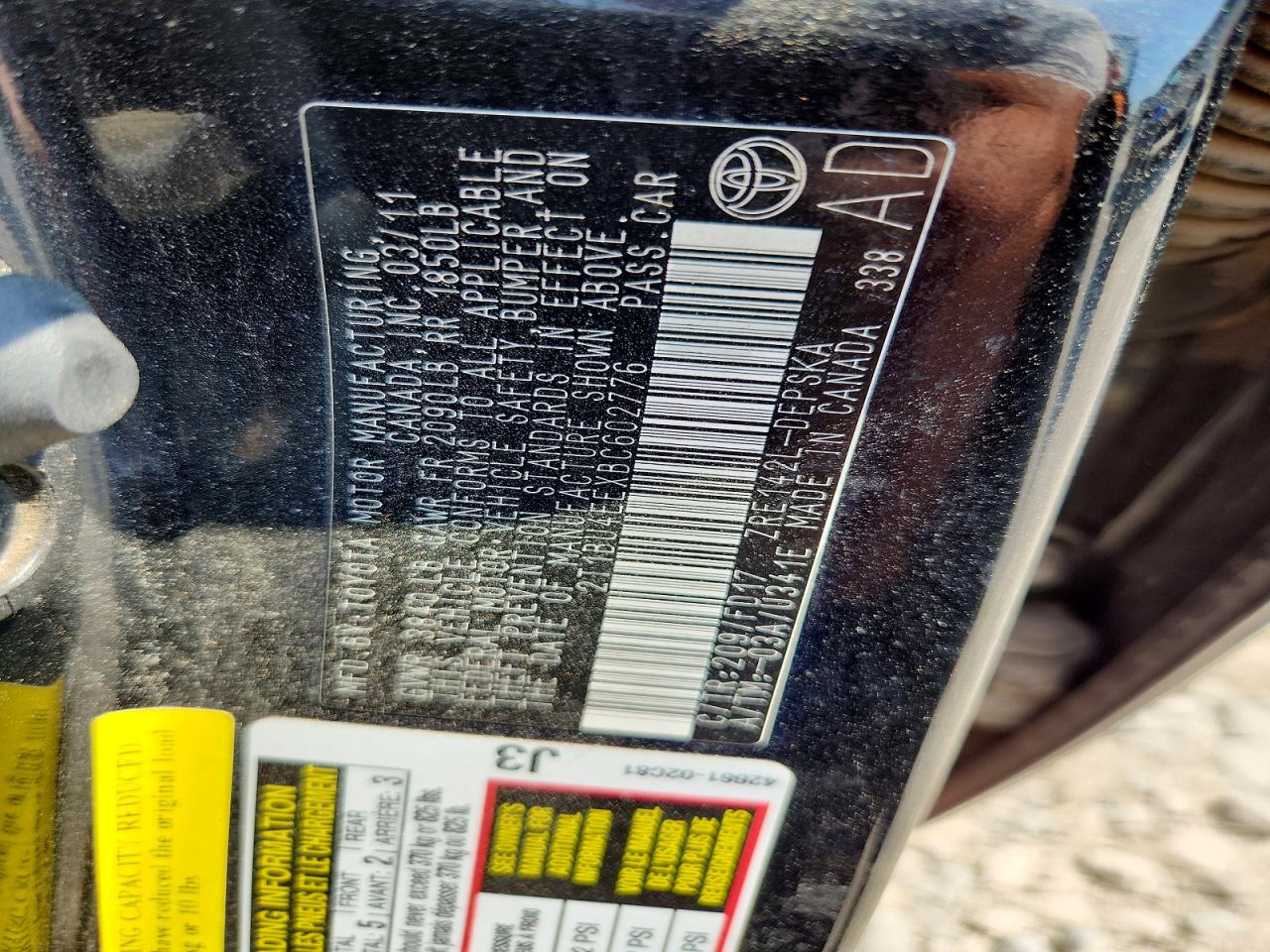 2011 Toyota Corolla S Black vin: 2T1BU4EEXBC602776