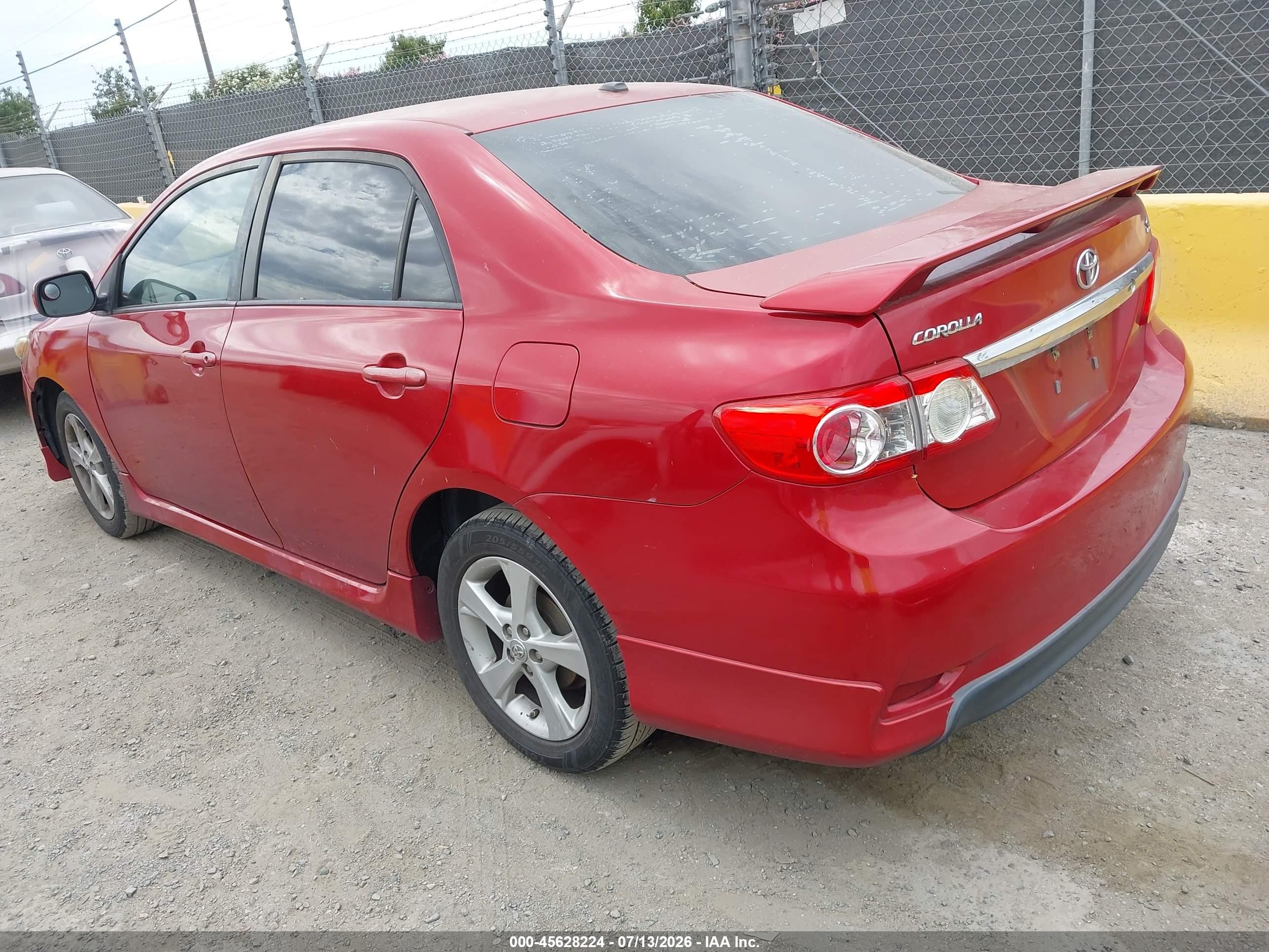 2011 Toyota Corolla S Red vin: 2T1BU4EEXBC617942