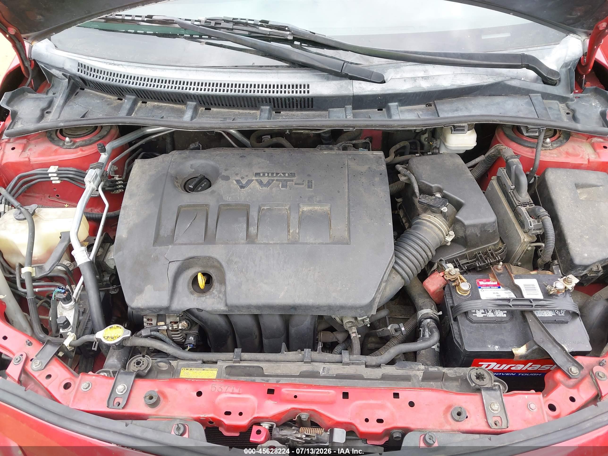 2011 Toyota Corolla S Red vin: 2T1BU4EEXBC617942