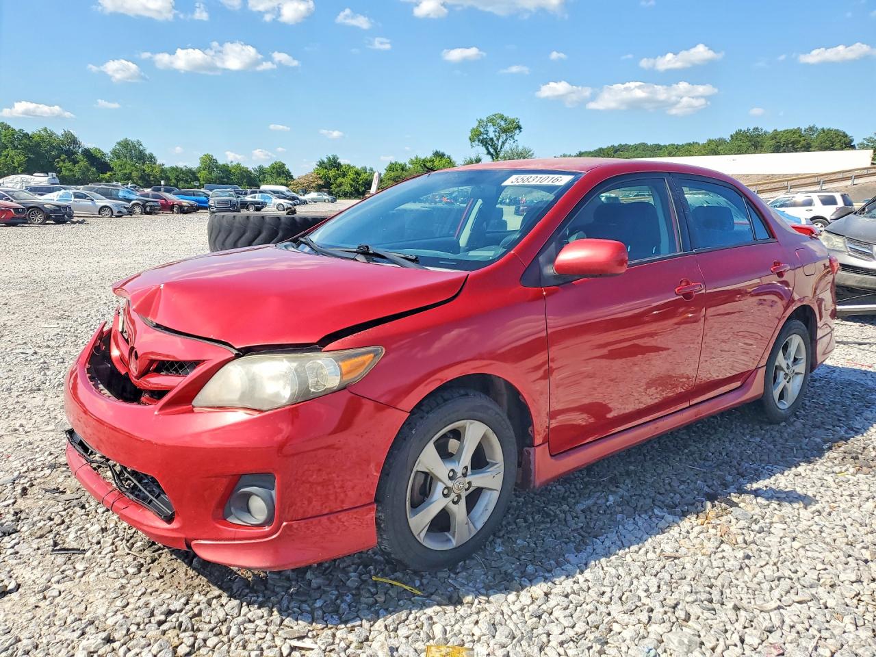 2011 Toyota Corolla S Красный vin: 2T1BU4EEXBC620422