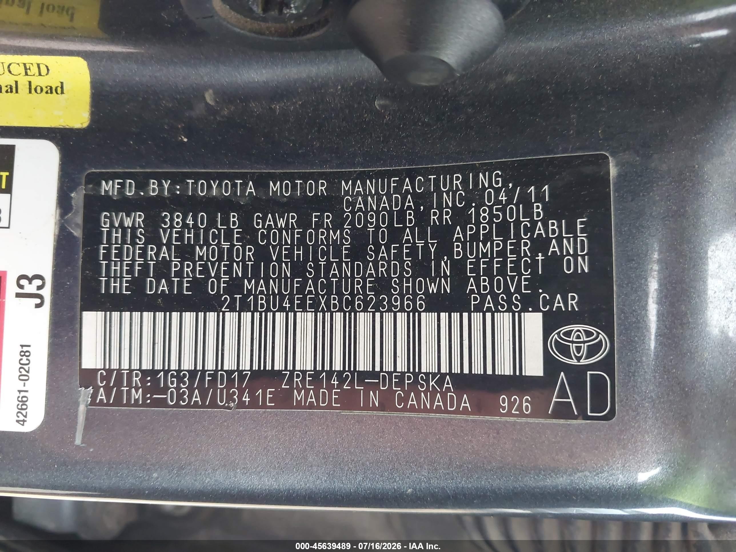 2011 Toyota Corolla S Gray vin: 2T1BU4EEXBC623966