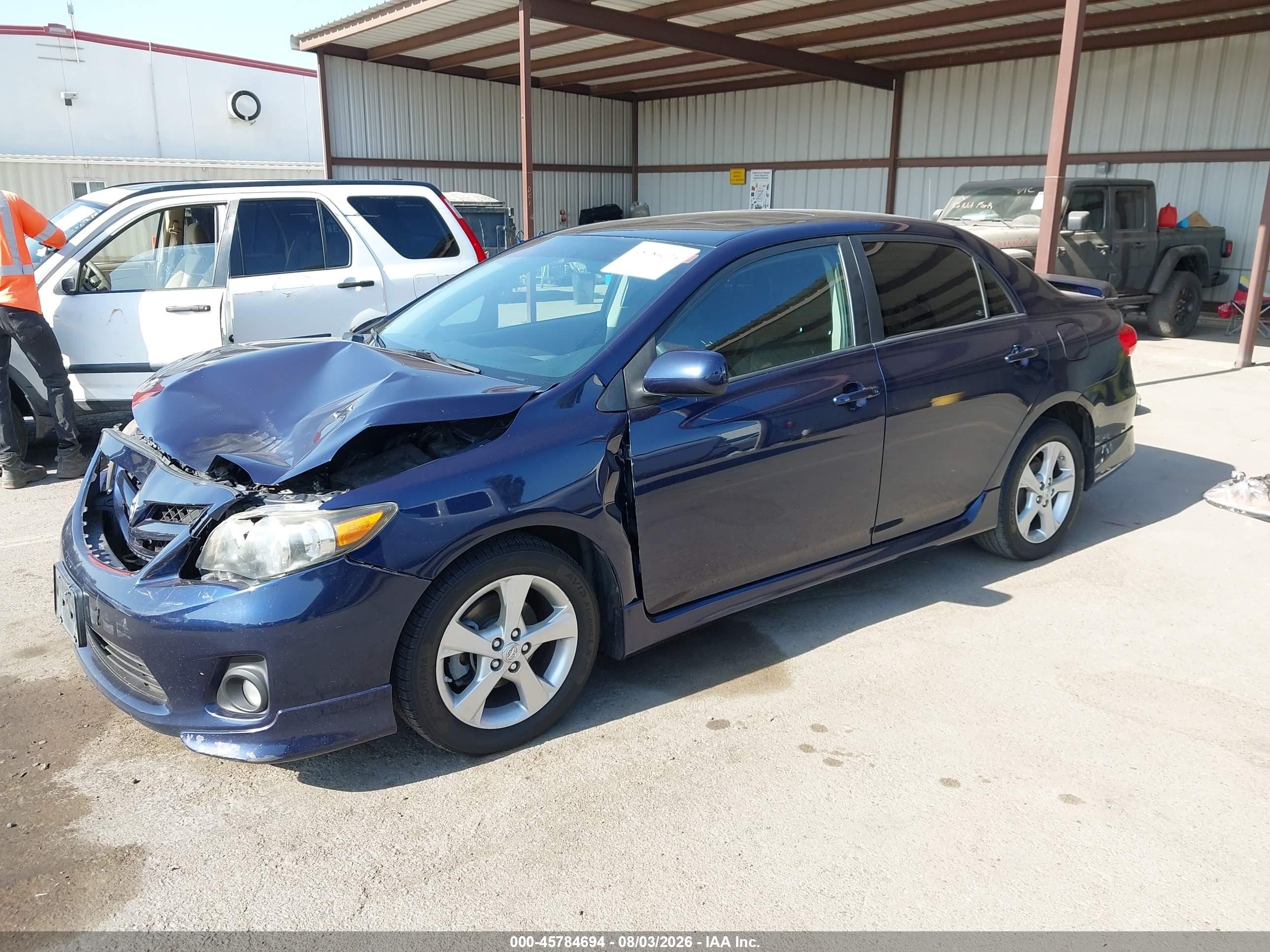 2011 Toyota Corolla S Blue vin: 2T1BU4EEXBC625815