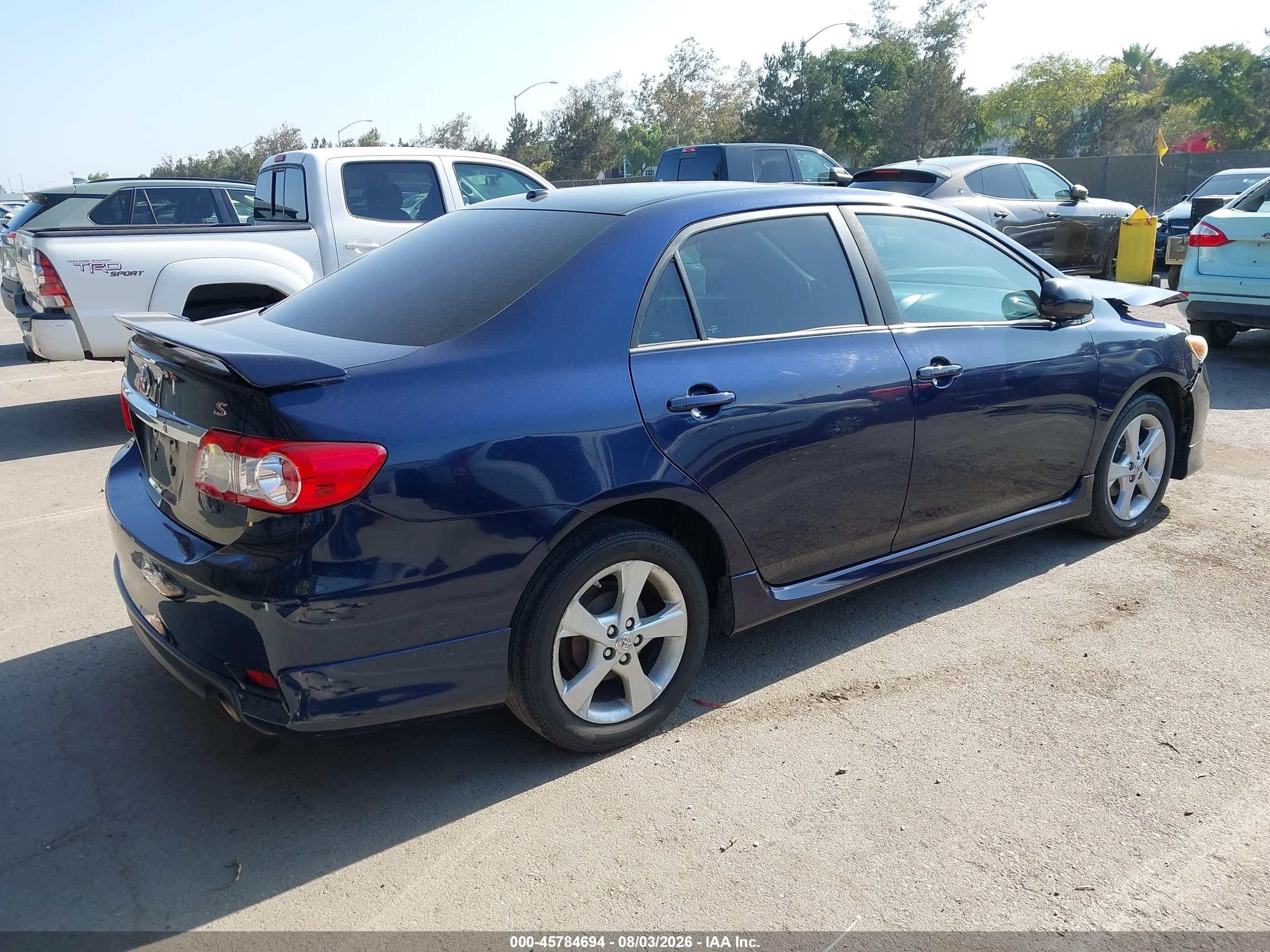 2011 Toyota Corolla S Blue vin: 2T1BU4EEXBC625815