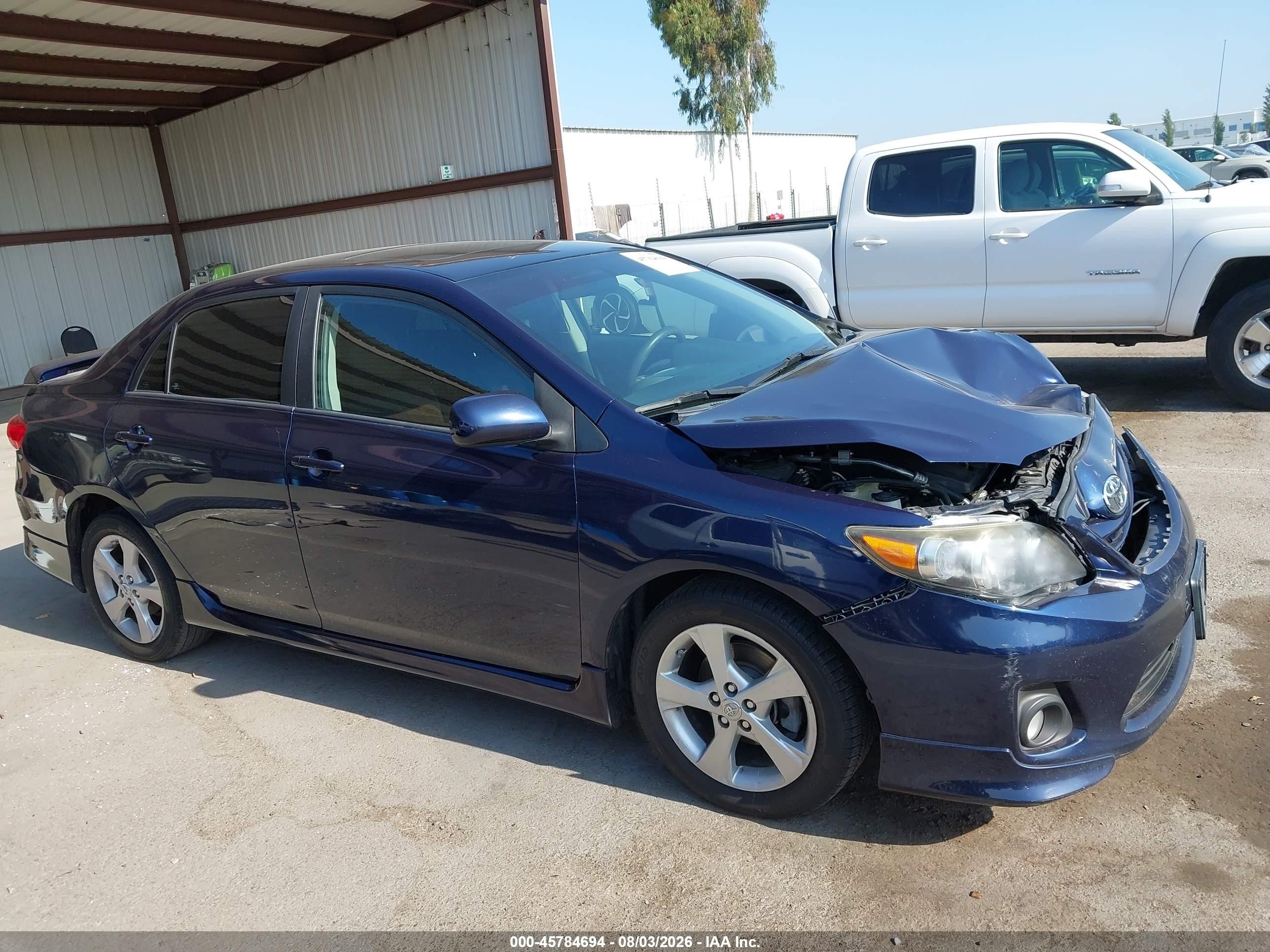 2011 Toyota Corolla S Blue vin: 2T1BU4EEXBC625815