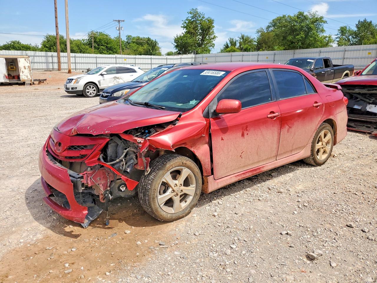 2011 Toyota Corolla S Red vin: 2T1BU4EEXBC645322
