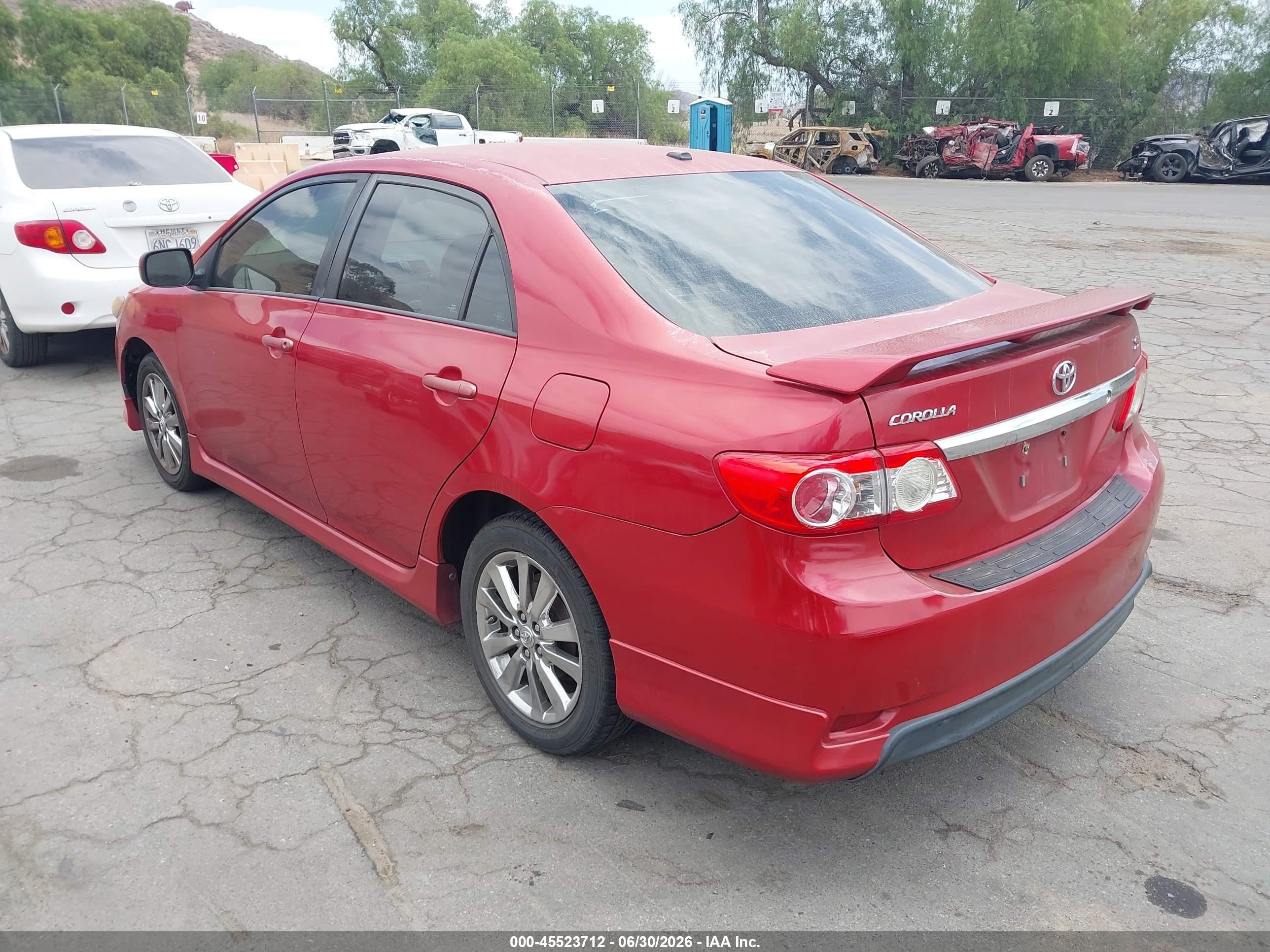 2011 Toyota Corolla S Red vin: 2T1BU4EEXBC656563