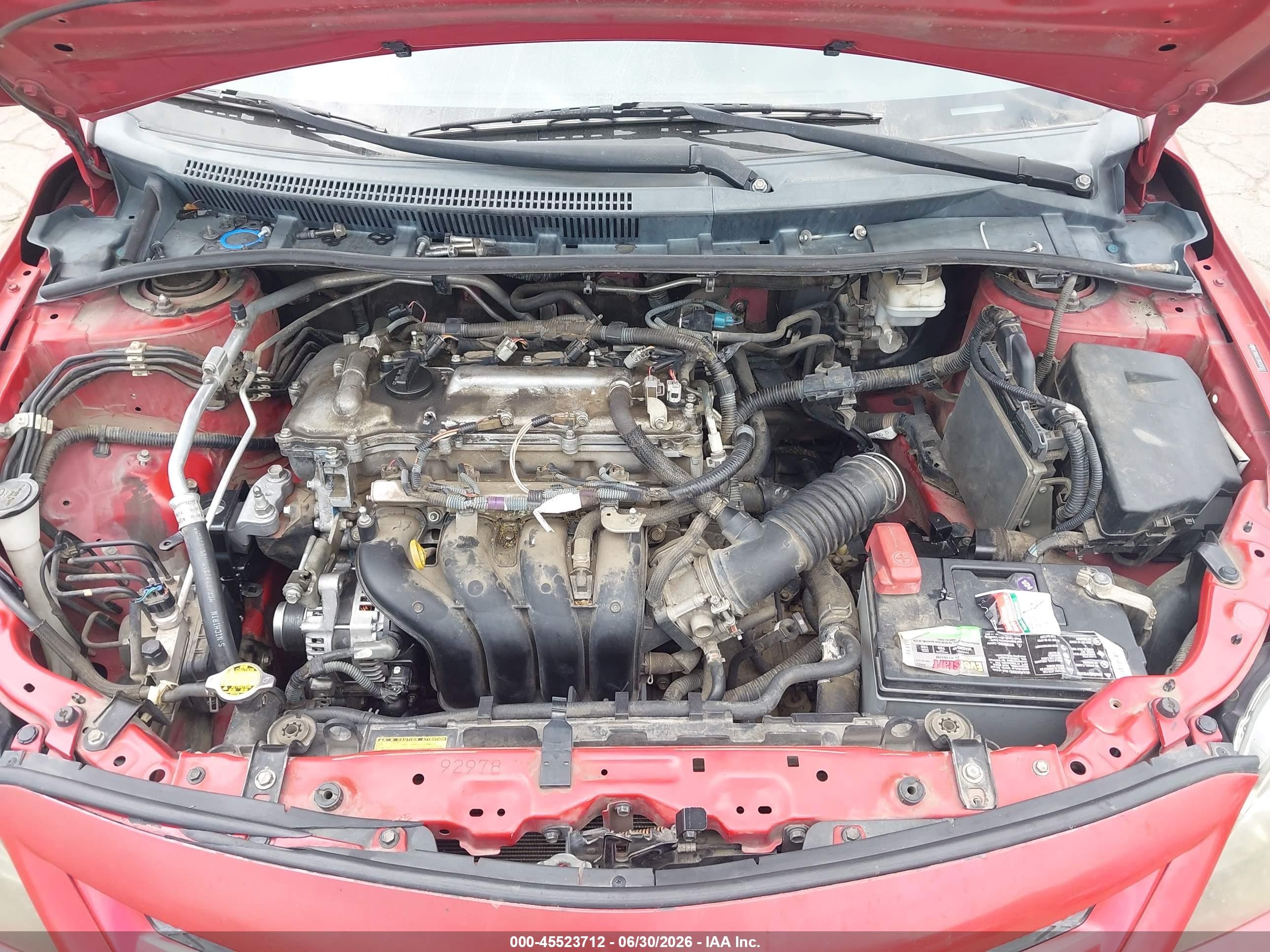 2011 Toyota Corolla S Red vin: 2T1BU4EEXBC656563