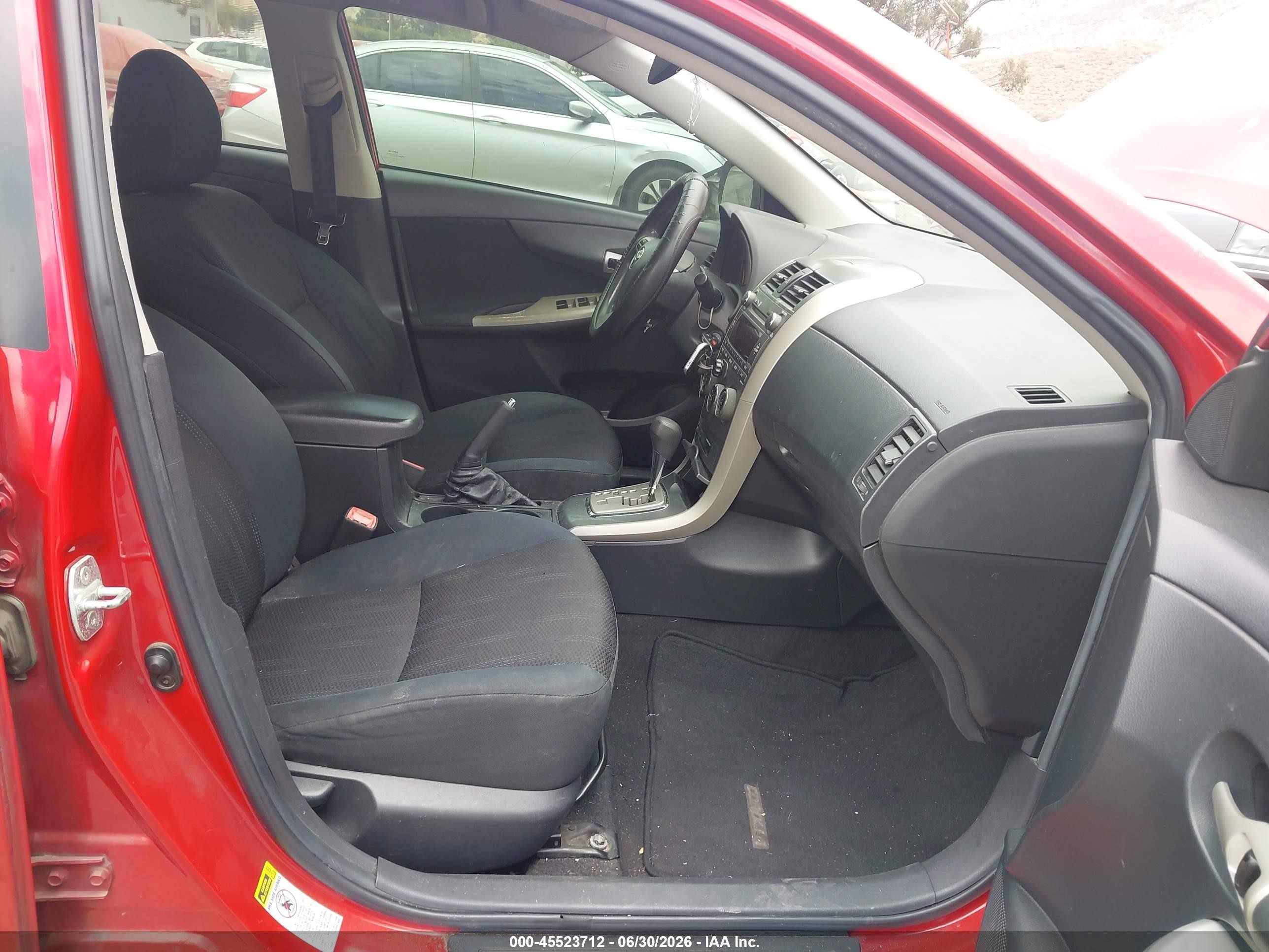 2011 Toyota Corolla S Red vin: 2T1BU4EEXBC656563
