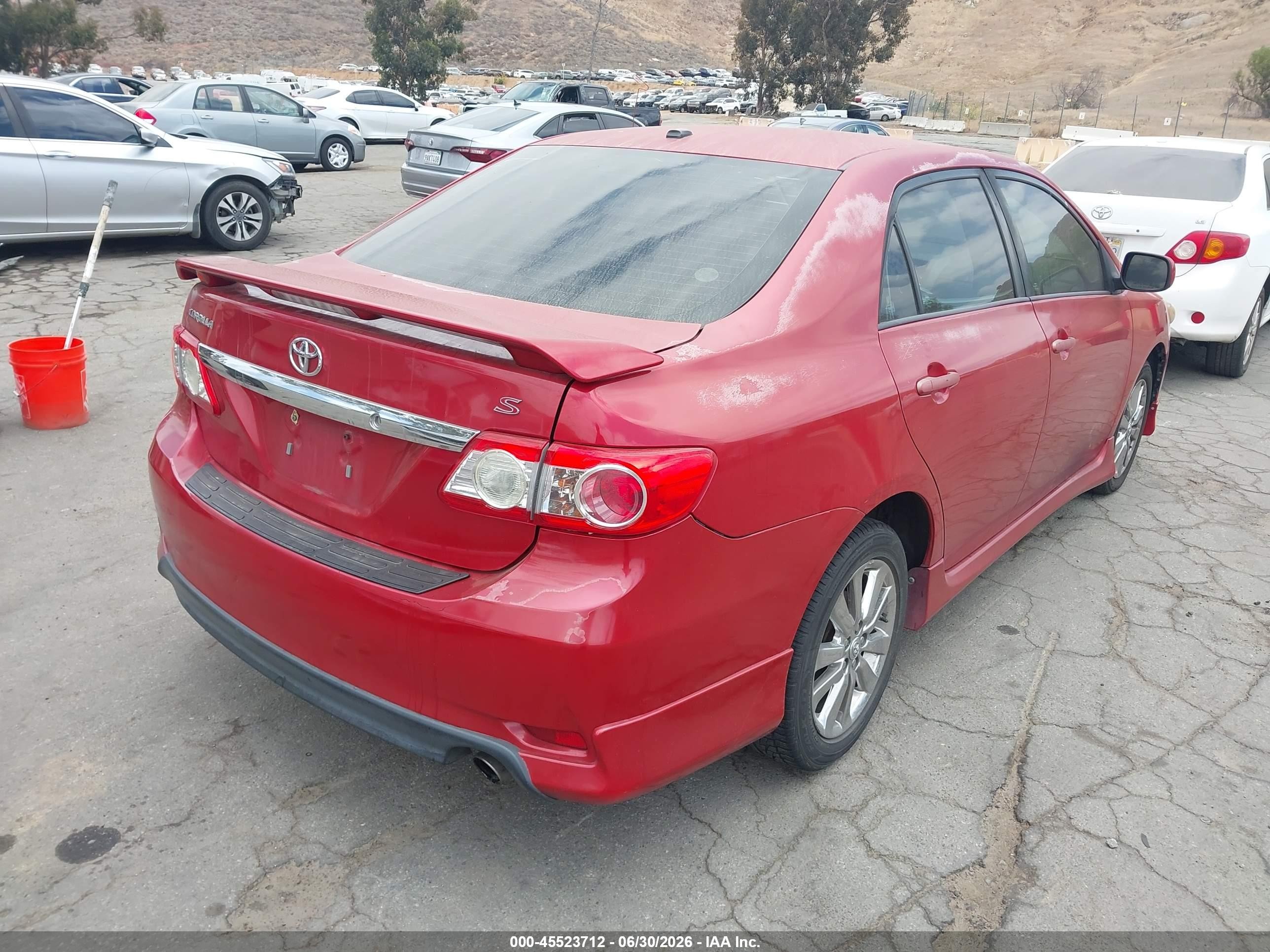 2011 Toyota Corolla S Red vin: 2T1BU4EEXBC656563
