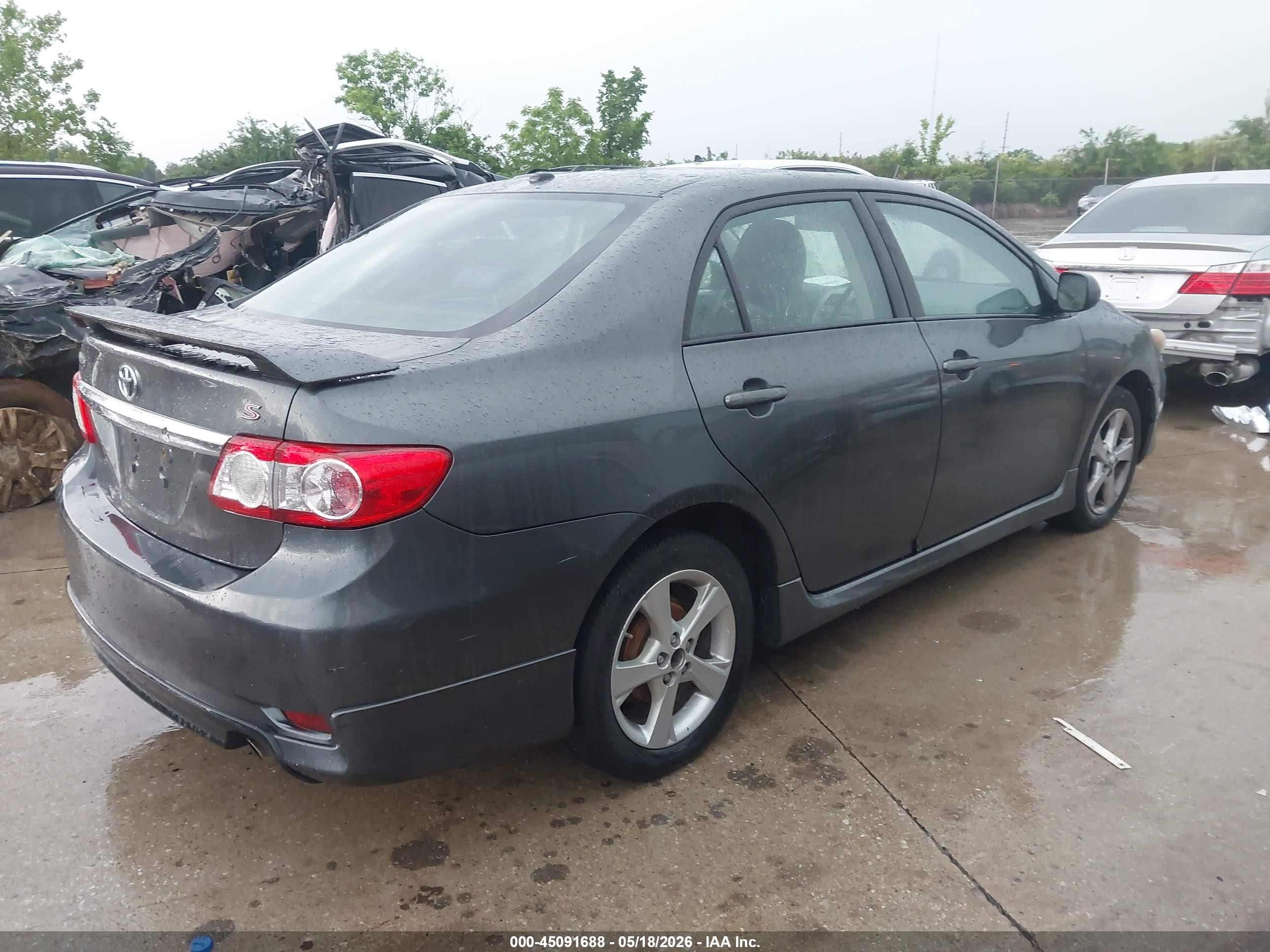 2011 Toyota Corolla S Gray vin: 2T1BU4EEXBC669992