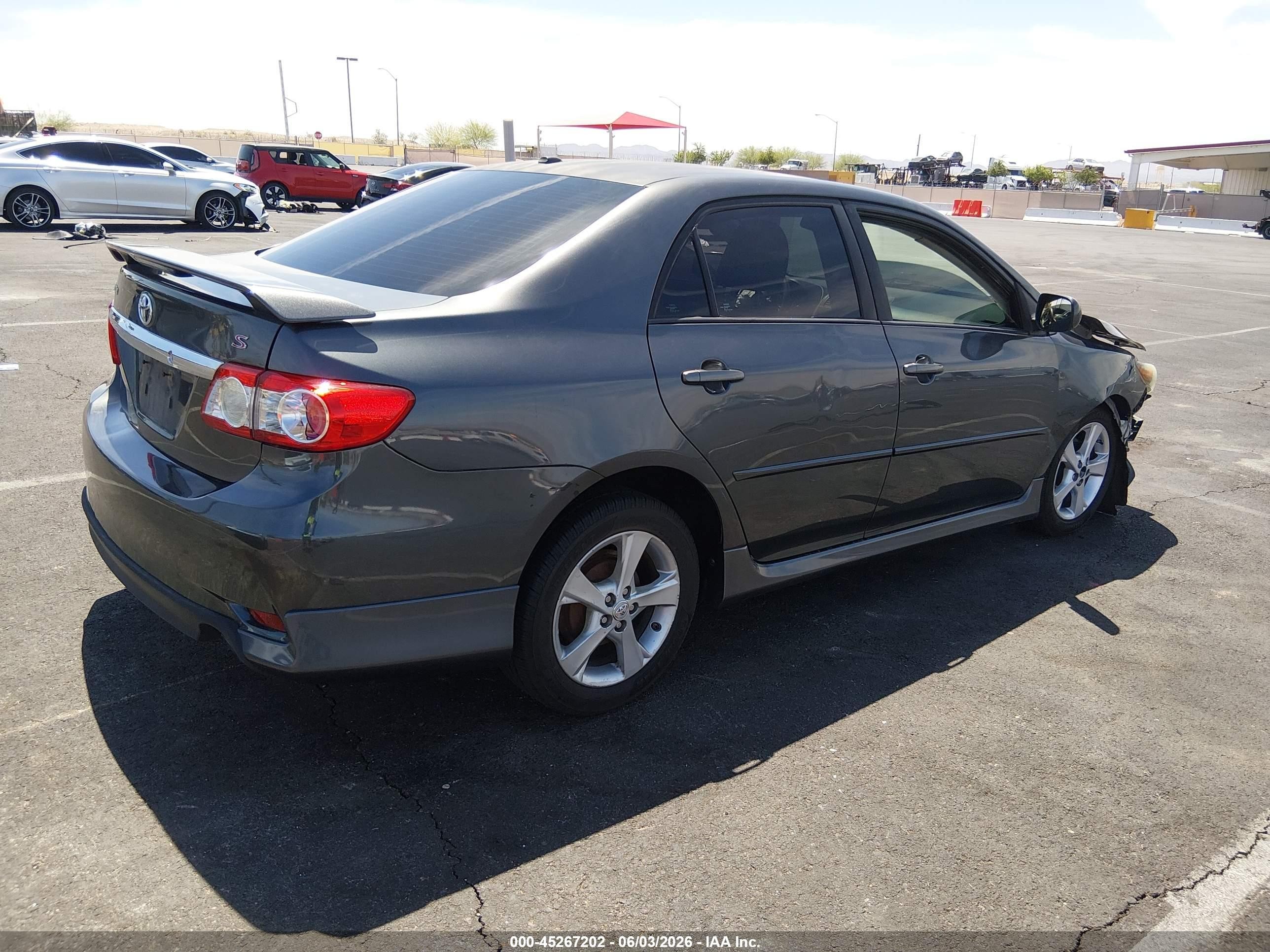 2011 Toyota Corolla S Gray vin: 2T1BU4EEXBC739782