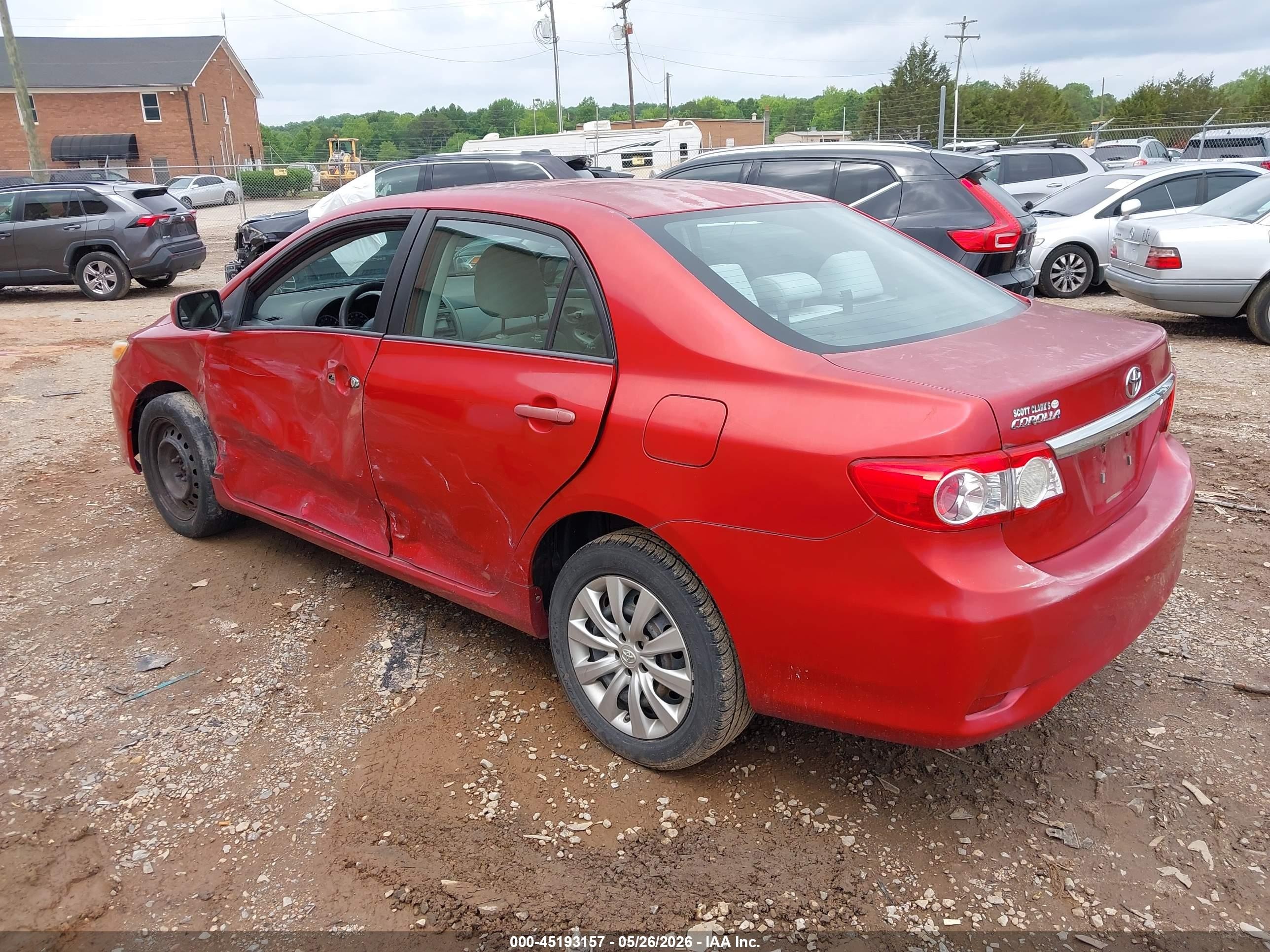 2012 Toyota Corolla Le Red vin: 2T1BU4EEXCC774839
