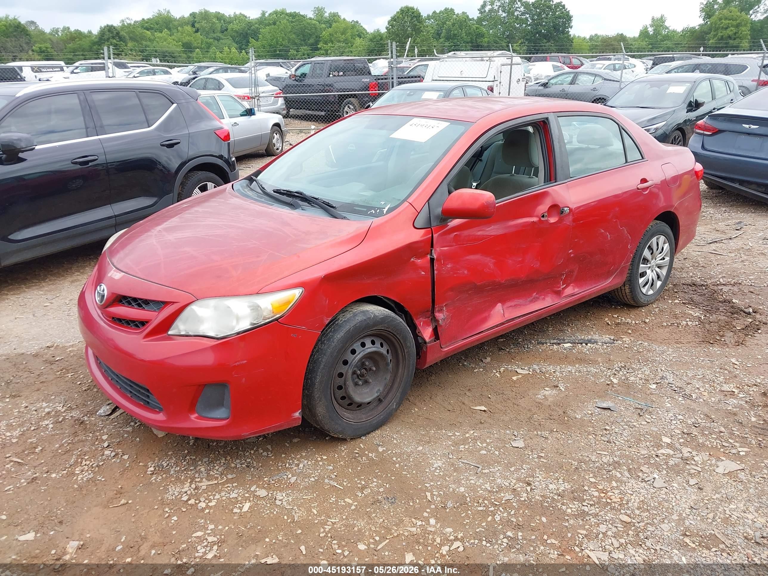 2012 Toyota Corolla Le Red vin: 2T1BU4EEXCC774839