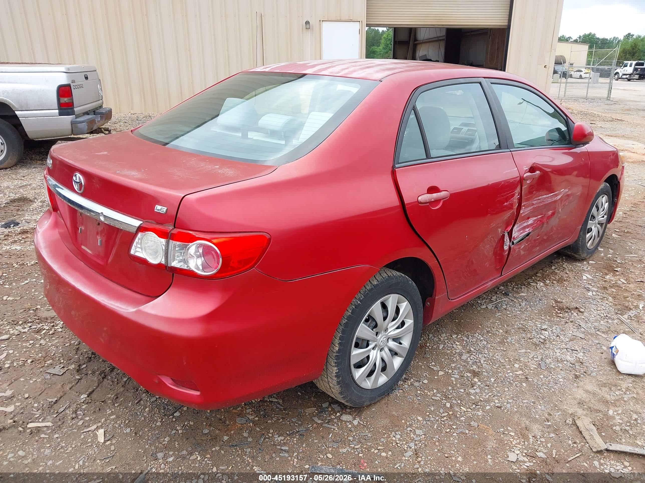 2012 Toyota Corolla Le Red vin: 2T1BU4EEXCC774839