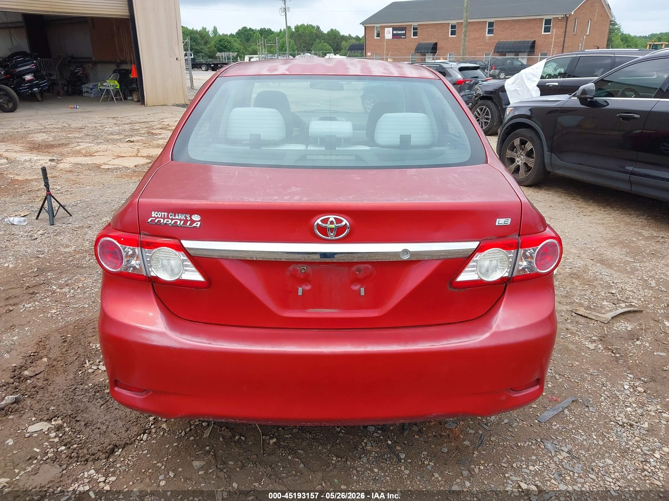 2012 Toyota Corolla Le Red vin: 2T1BU4EEXCC774839