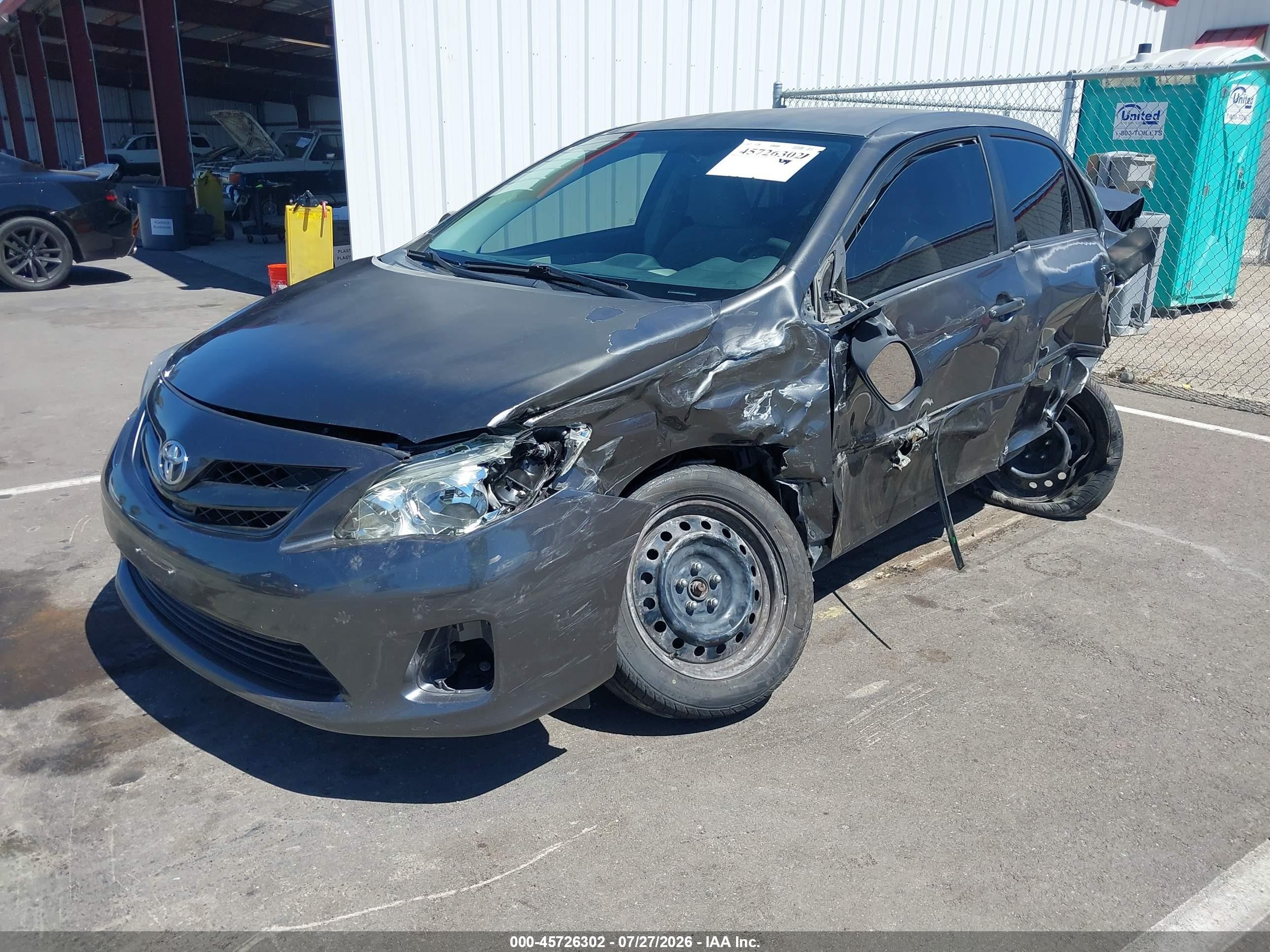 2012 Toyota Corolla Le Gray vin: 2T1BU4EEXCC788904