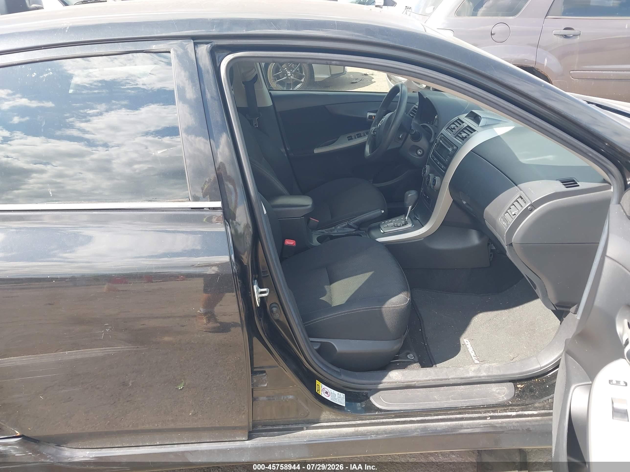 2012 Toyota Corolla S Black vin: 2T1BU4EEXCC820055
