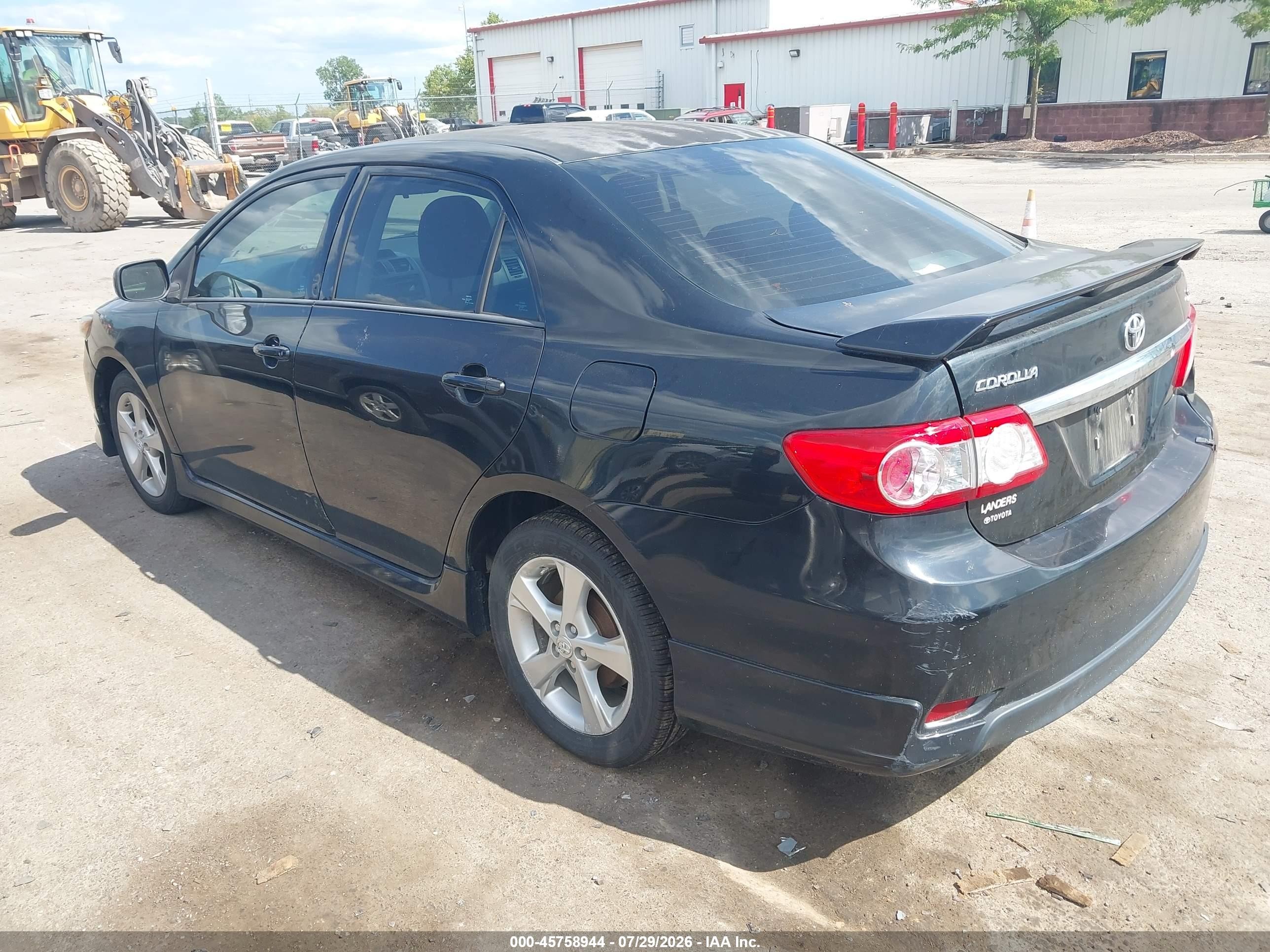 2012 Toyota Corolla S Black vin: 2T1BU4EEXCC820055