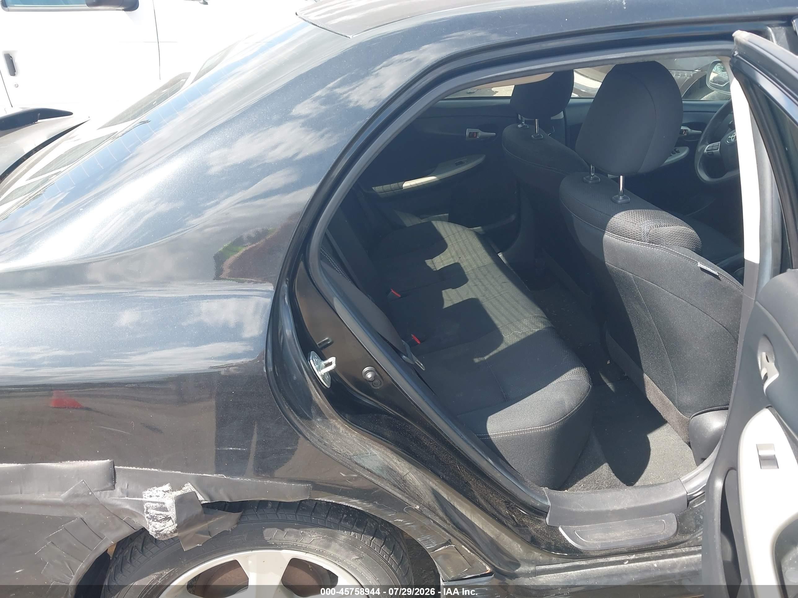 2012 Toyota Corolla S Black vin: 2T1BU4EEXCC820055