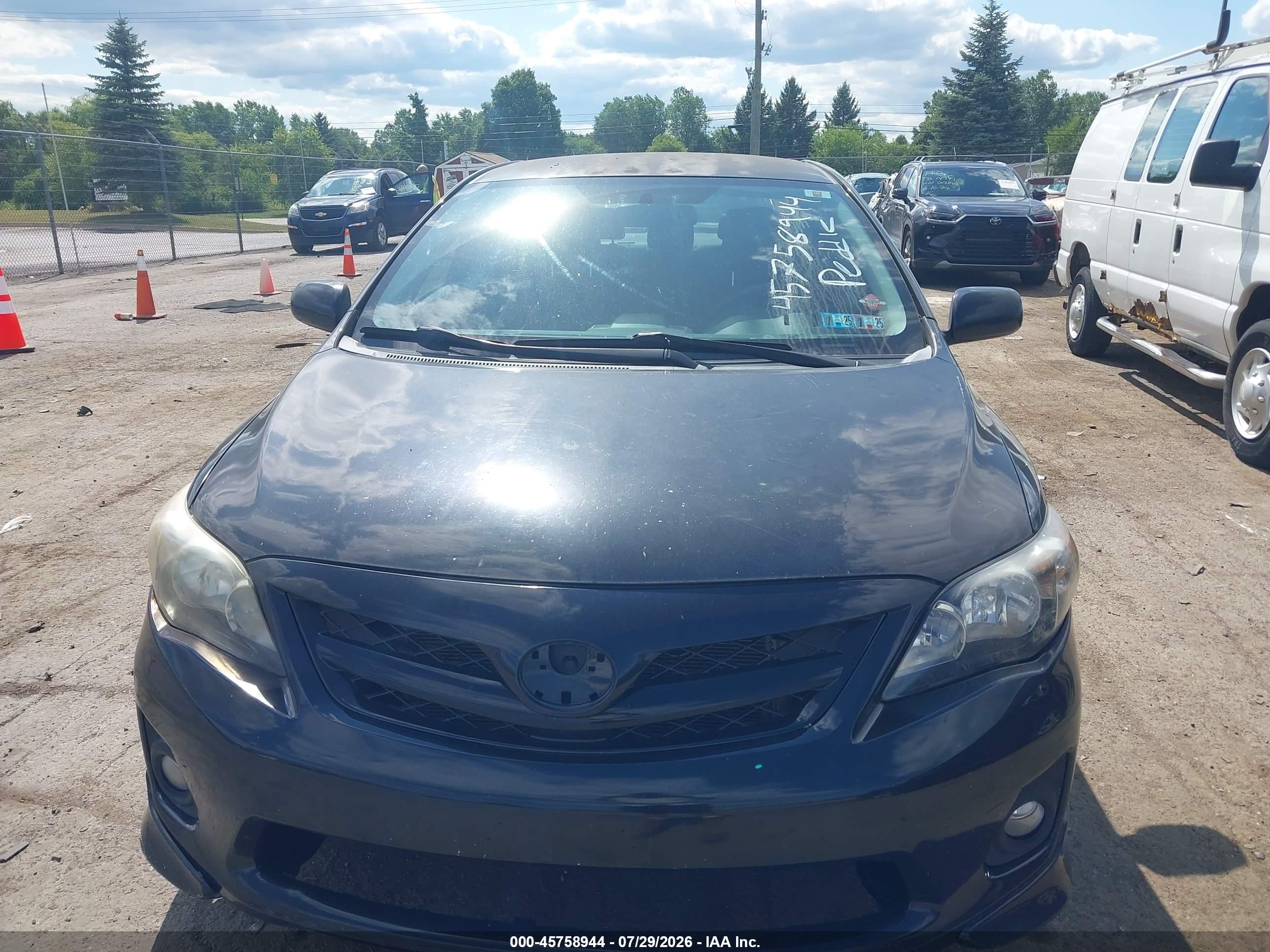 2012 Toyota Corolla S Black vin: 2T1BU4EEXCC820055