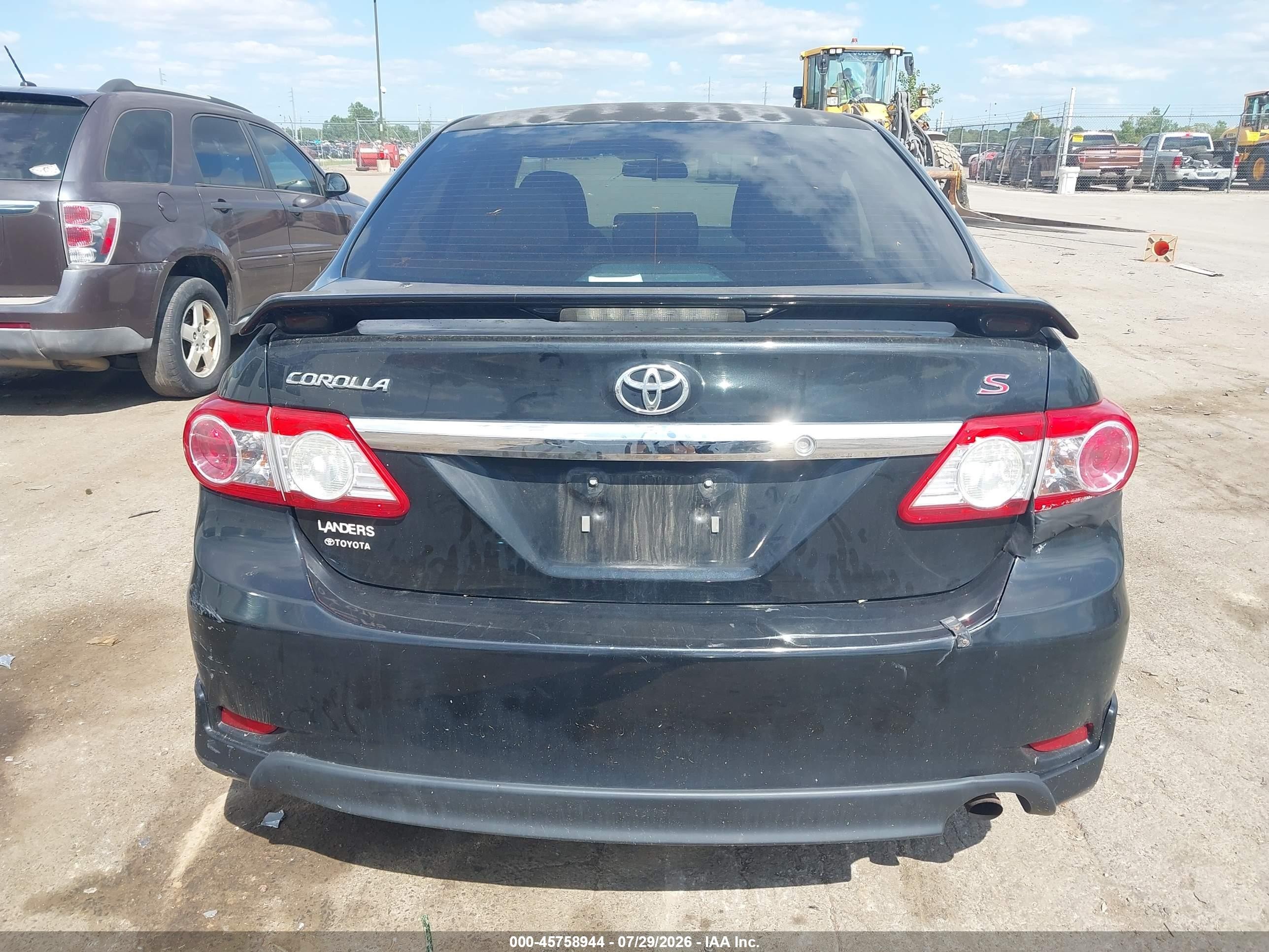 2012 Toyota Corolla S Black vin: 2T1BU4EEXCC820055