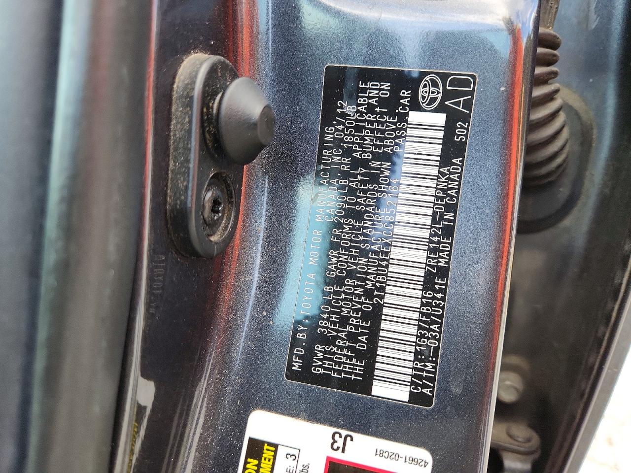 2012 Toyota Corolla Le Серый vin: 2T1BU4EEXCC852164