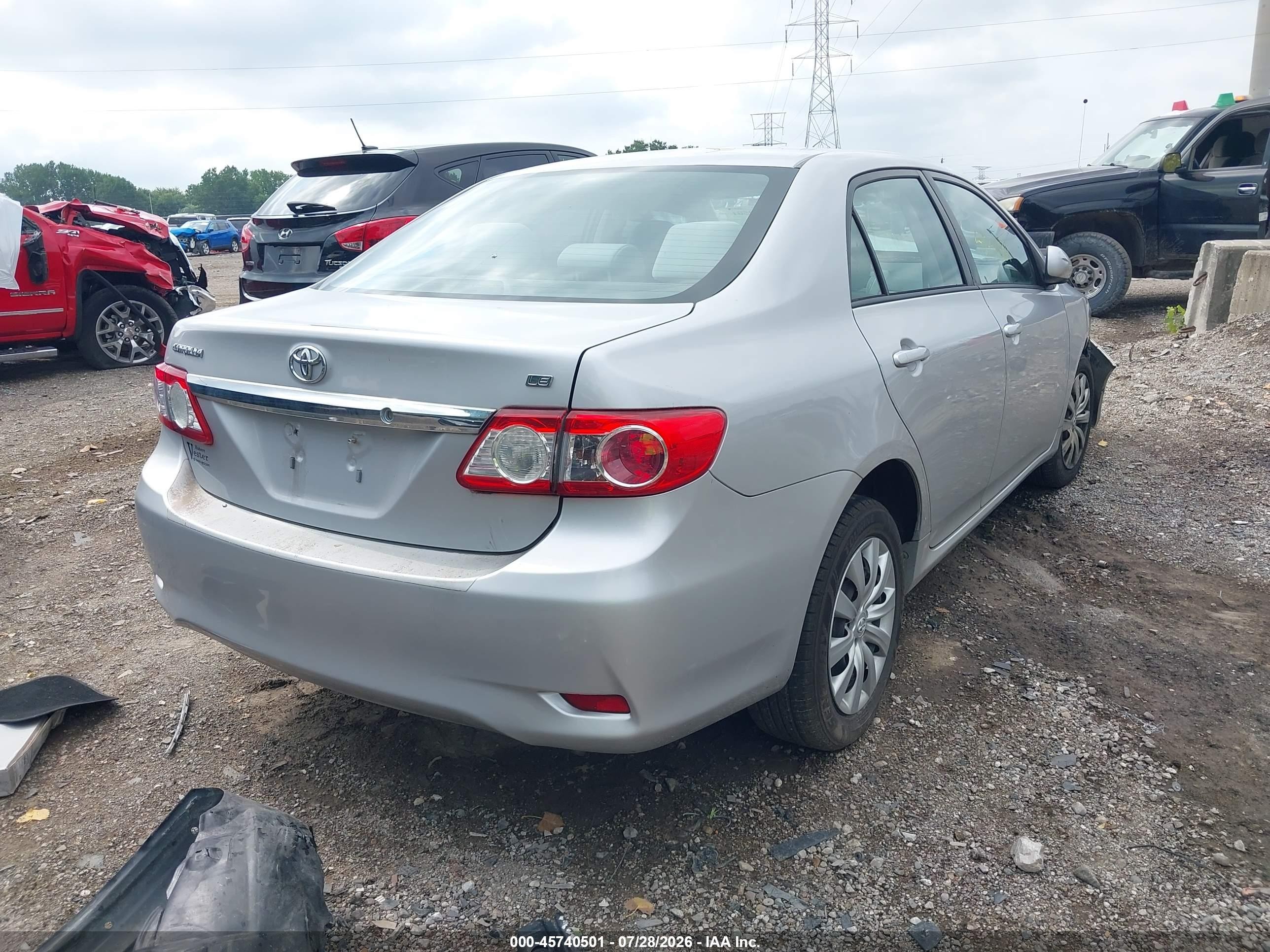 2012 Toyota Corolla Le Silver vin: 2T1BU4EEXCC902318
