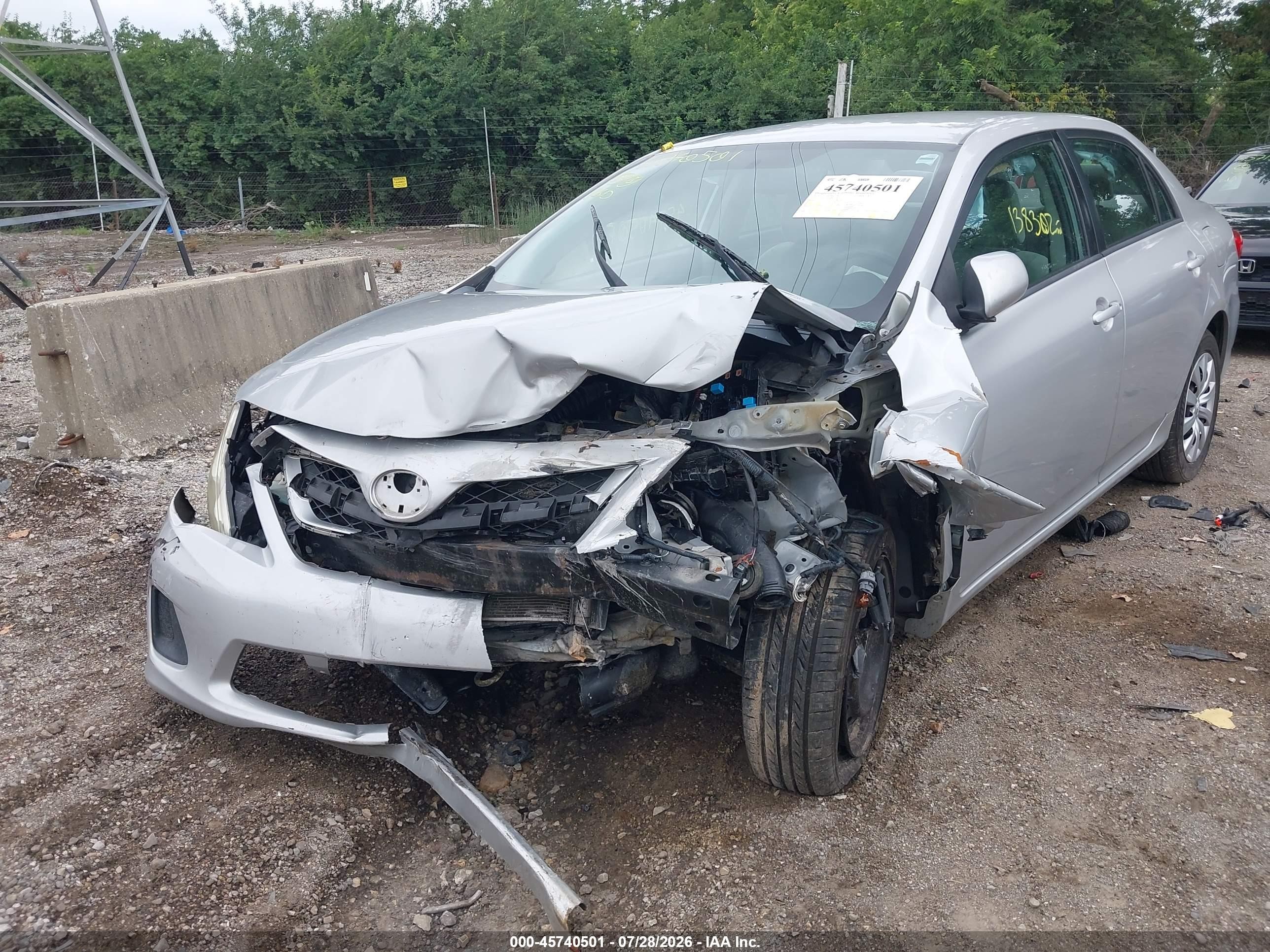 2012 Toyota Corolla Le Silver vin: 2T1BU4EEXCC902318